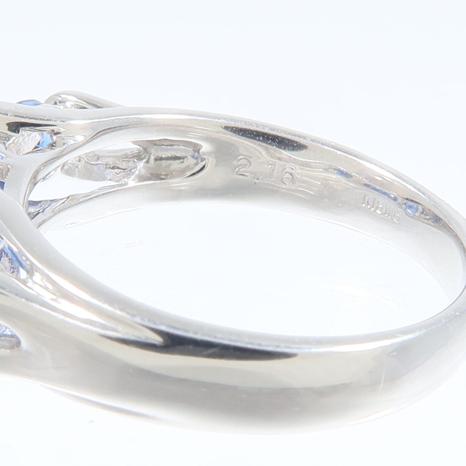 JEWELRY 18K白金Sapphire Diamond Ring藍寶石/鑽石戒指