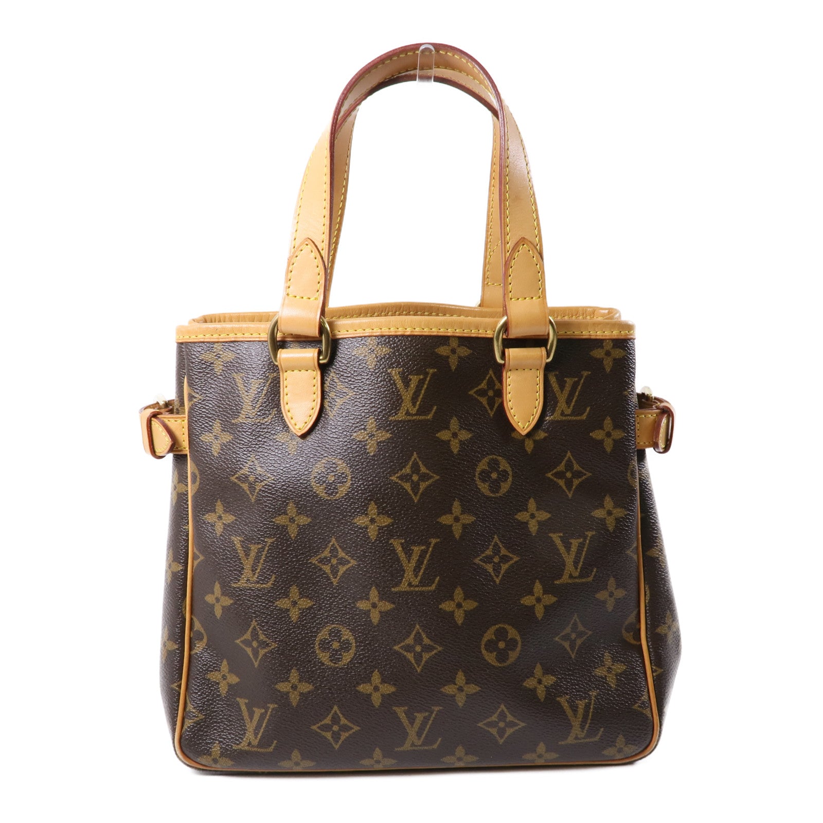 LOUIS VUITTON Monogram Batignolles金扣手挽袋棕色