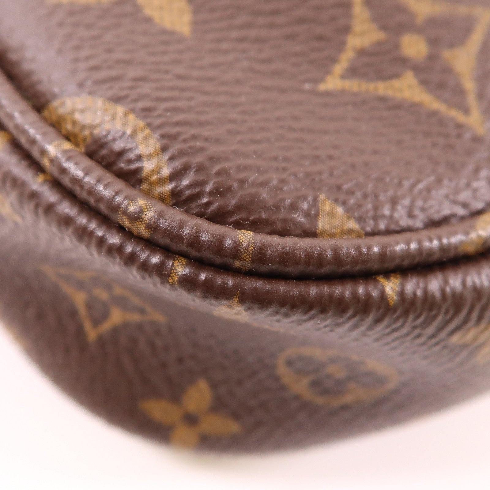LOUIS VUITTON Monogram Multi Pochette Accessoires金扣肩背袋棕色