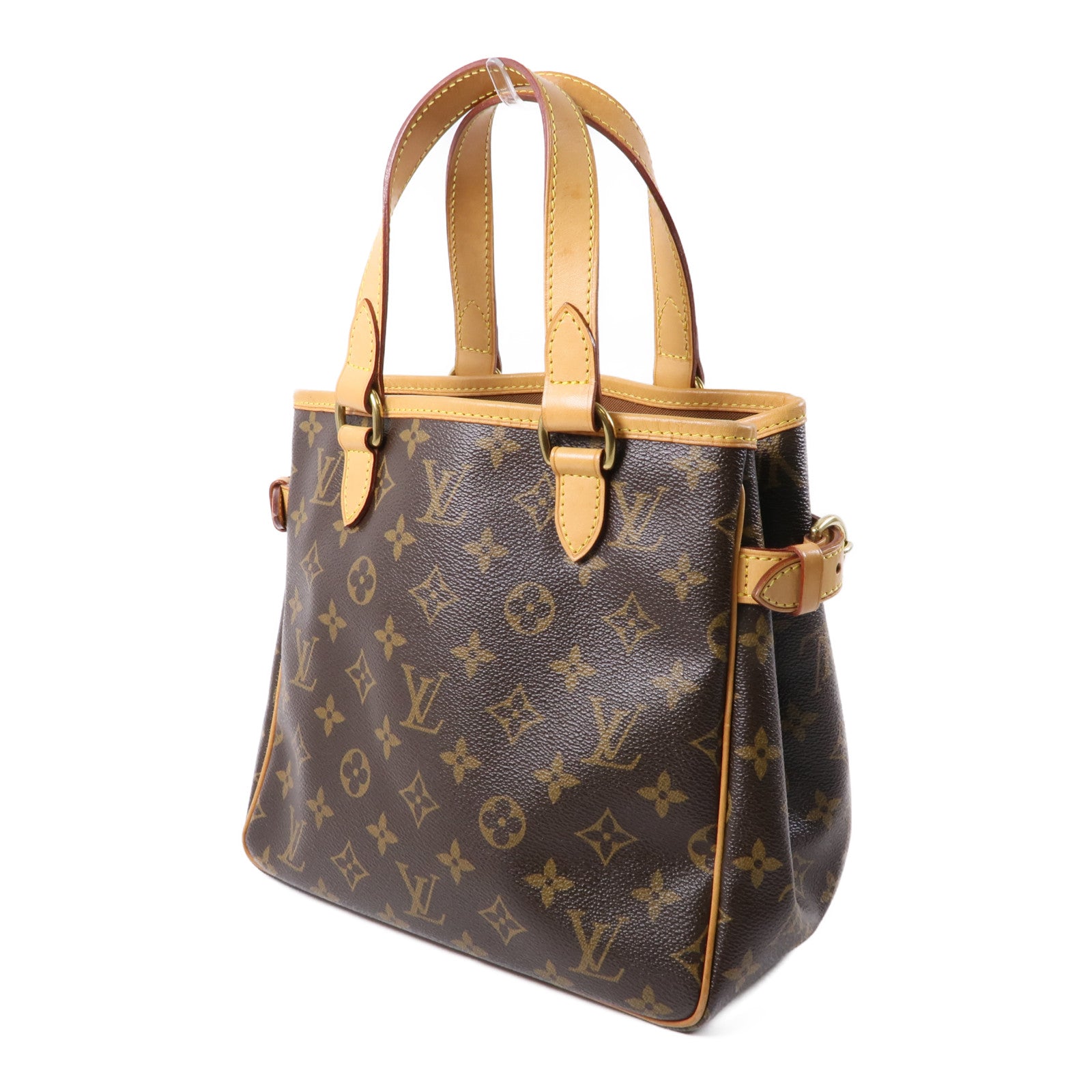 LOUIS VUITTON Monogram Batignolles金扣手挽袋棕色