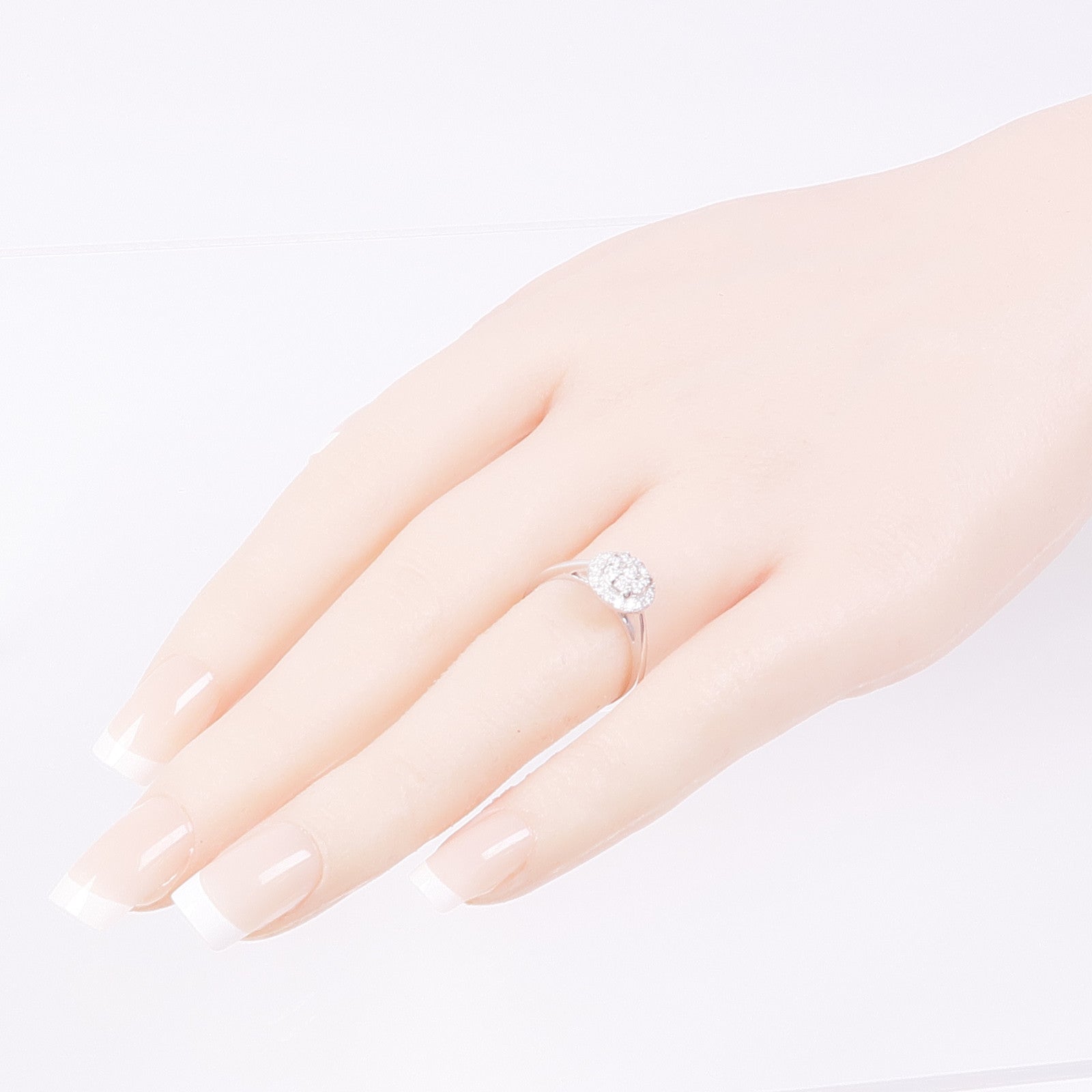 JEWELRY Diamond Ring 18K White Gold US#6.75