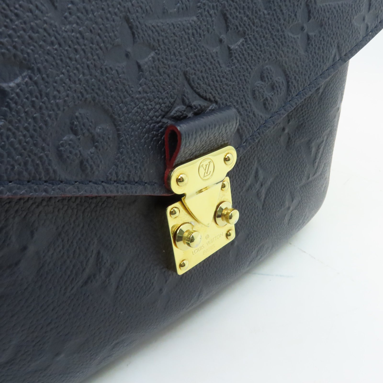 LOUIS VUITTON 【激減優惠】Monogram Empreinte Pochette Metis金扣手挽肩背兩用袋深藍色