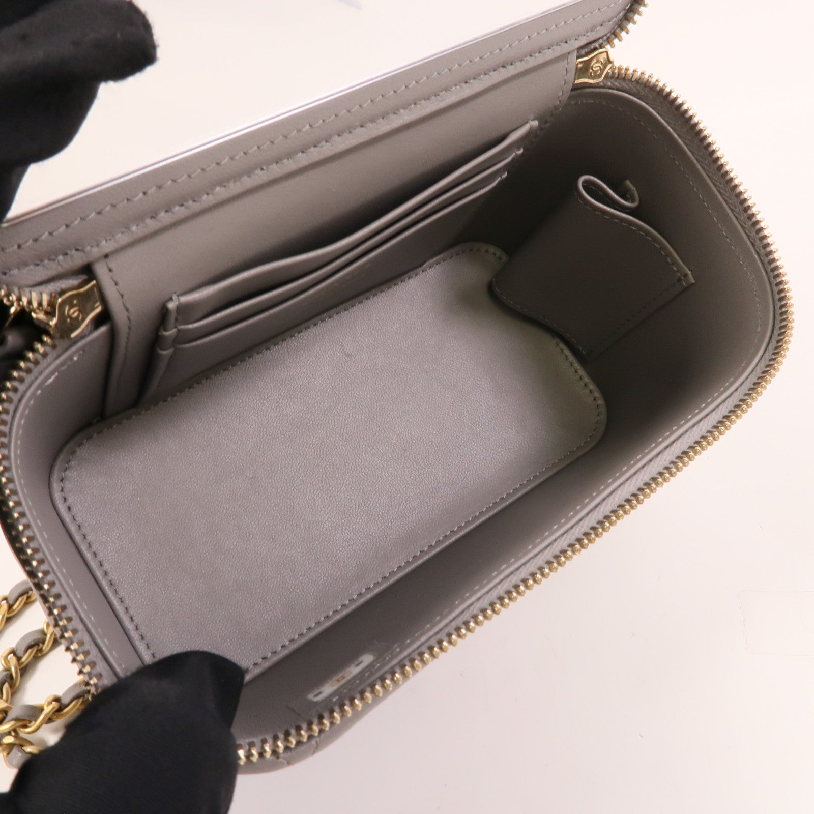 CHANEL 羊皮皮革Top Handle Vanity Case手挽肩背兩用袋