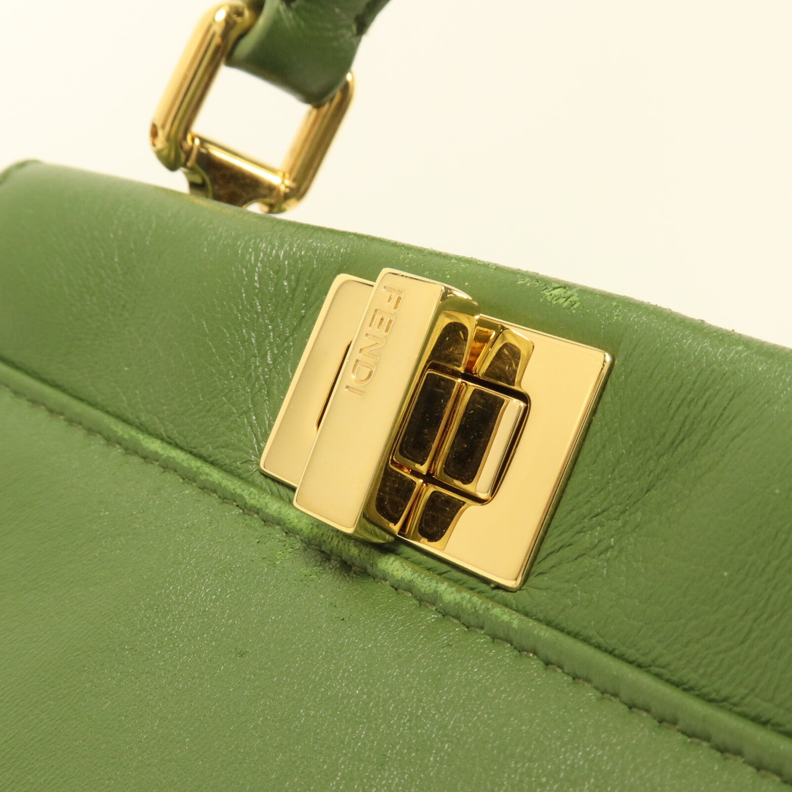 FENDI 羊皮皮革Peekaboo Mini手挽肩背兩用袋