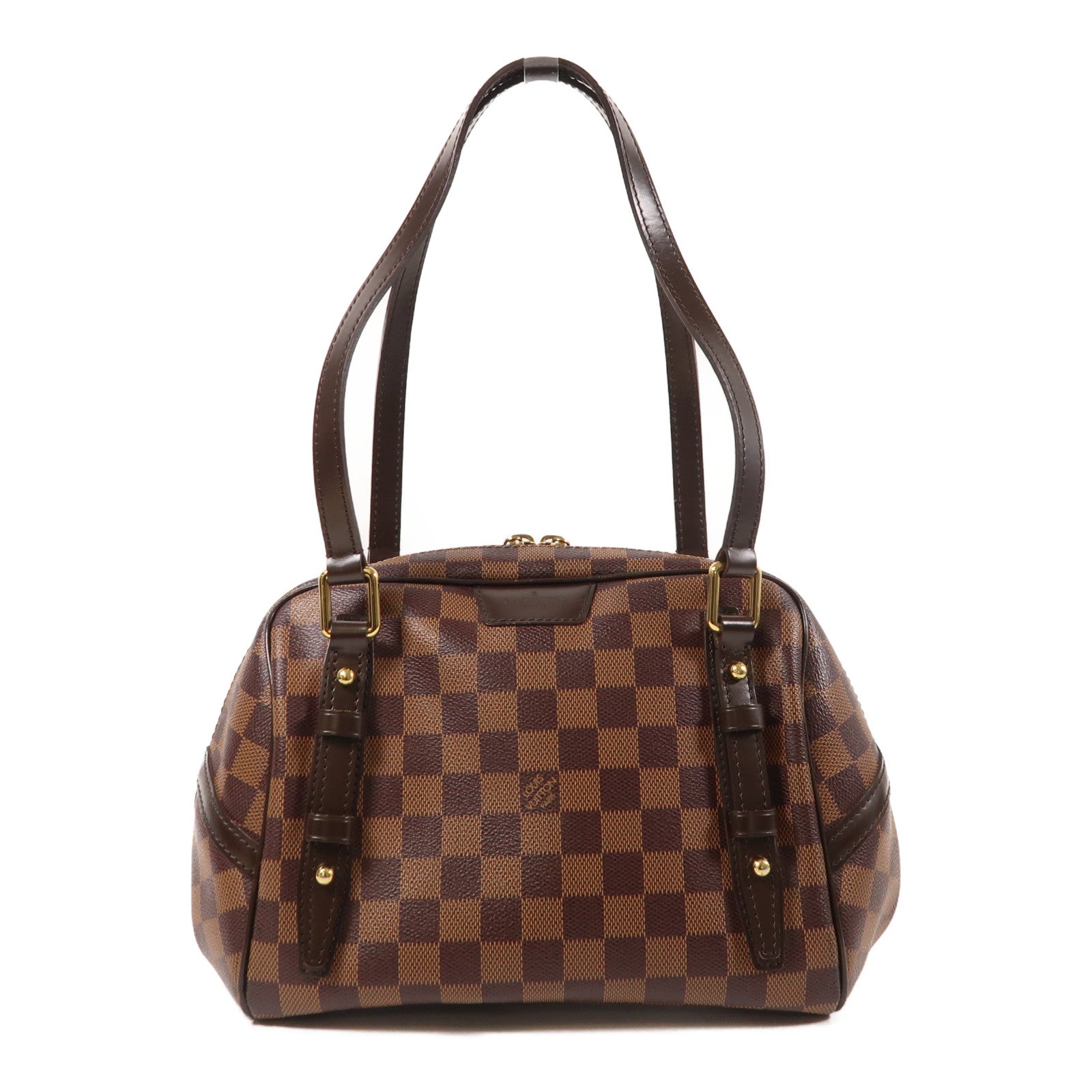 LOUIS VUITTON Damier Rivington金扣肩背袋