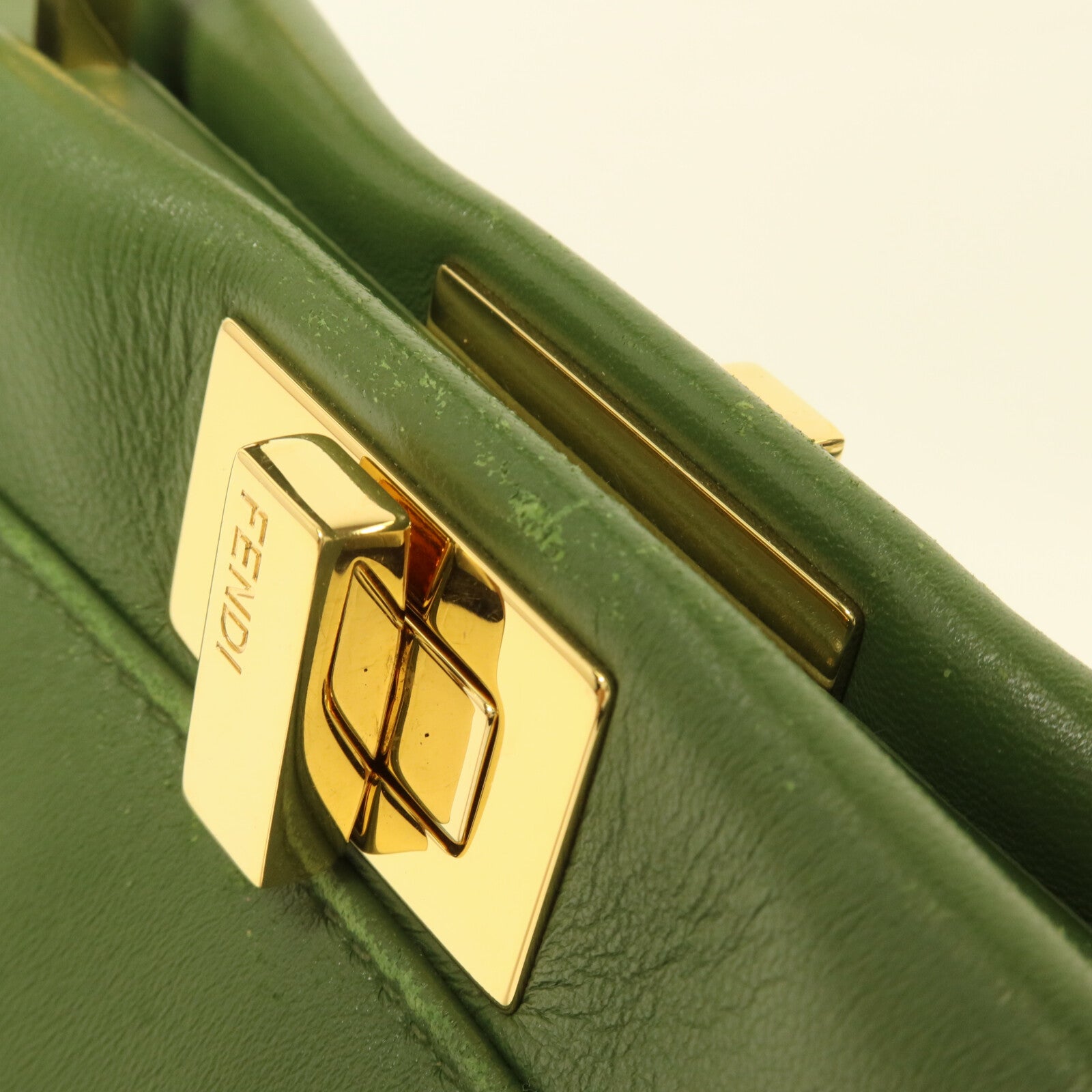 FENDI 羊皮皮革Peekaboo Mini手挽肩背兩用袋