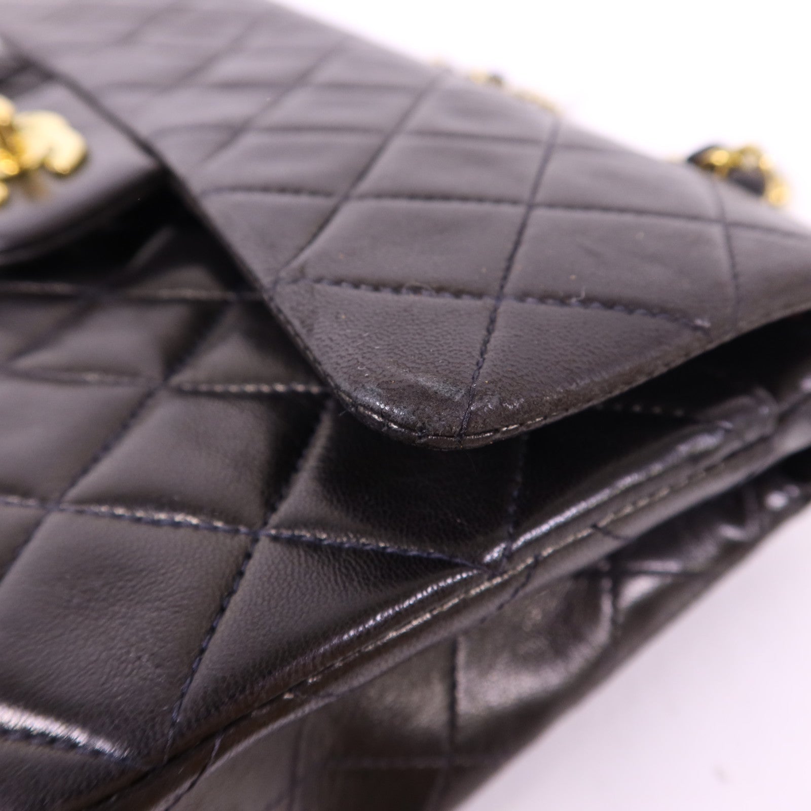 CHANEL 羊皮皮革Classic 23金扣鏈帶肩背袋