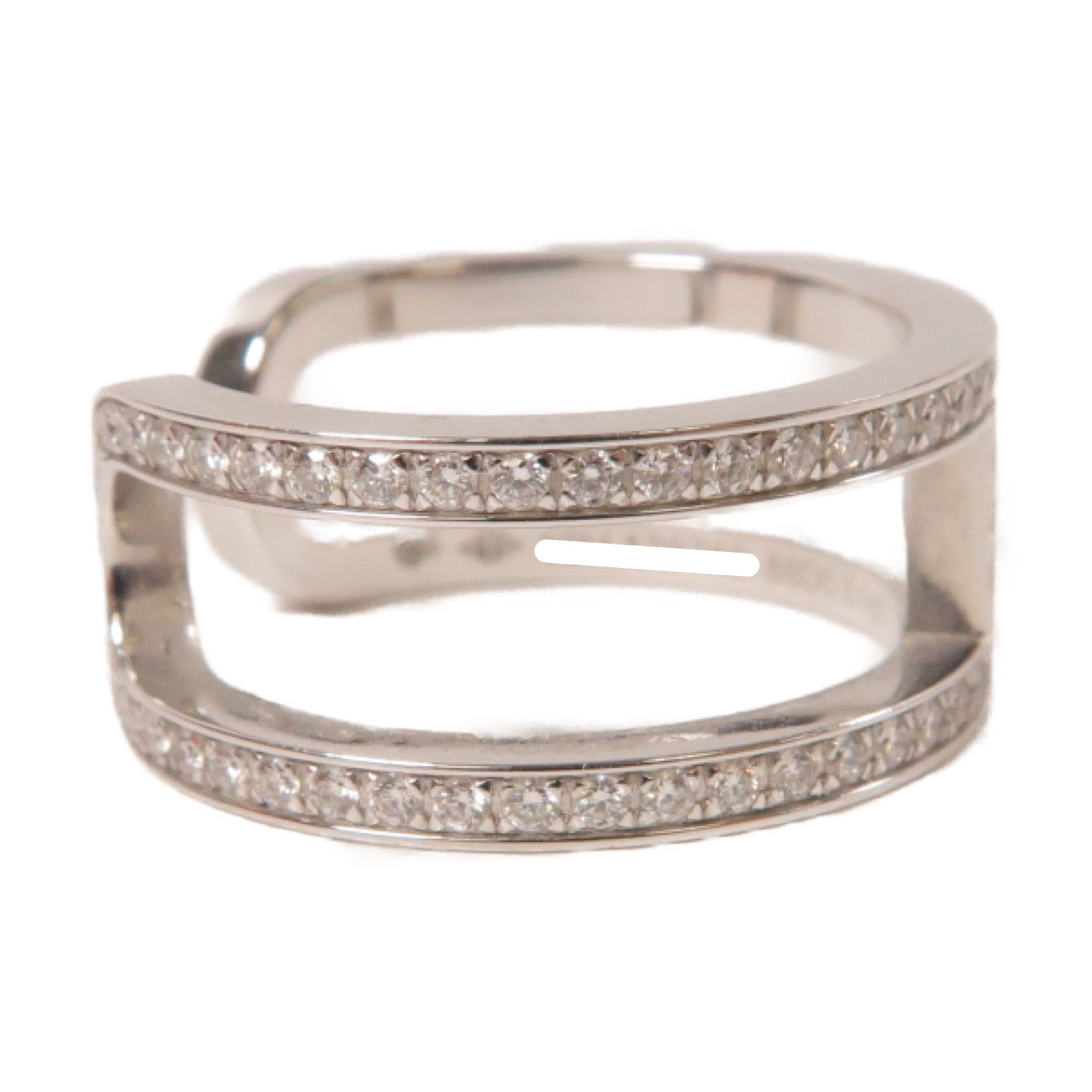 HERMES 18K白金Ever Chaine D'ancre Ring 0.61ct鑽石戒指HERMES#53/US#6.25