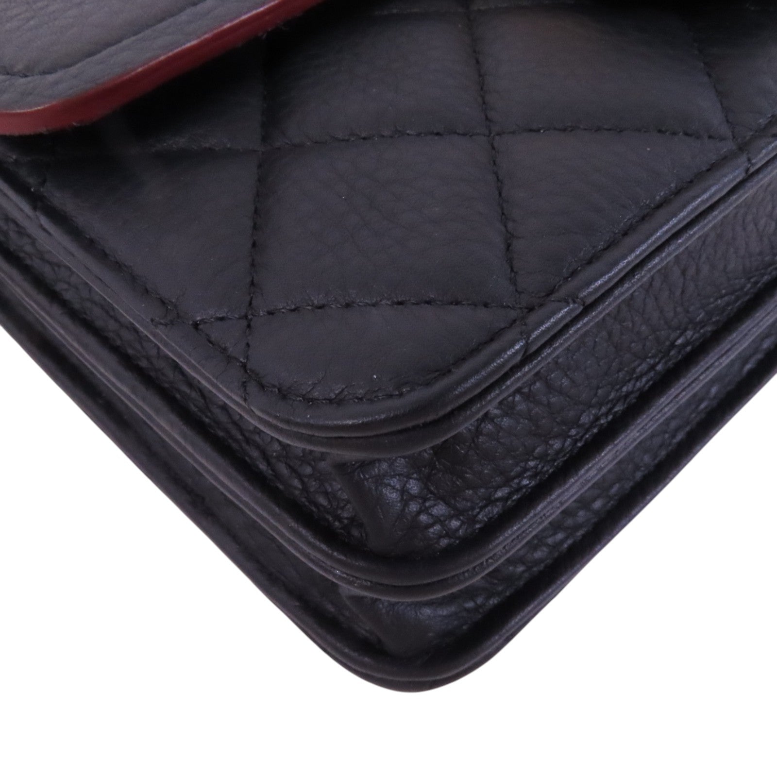 CHANEL 牛皮皮革Archi Chic Square WOC金扣鏈帶肩背袋