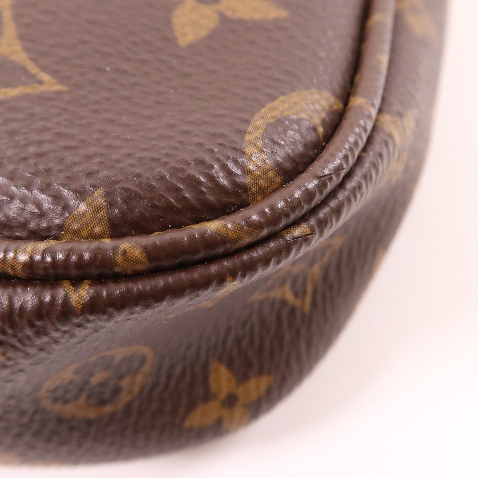 LOUIS VUITTON Monogram Multi Pochette Accessoires金扣肩背袋棕色