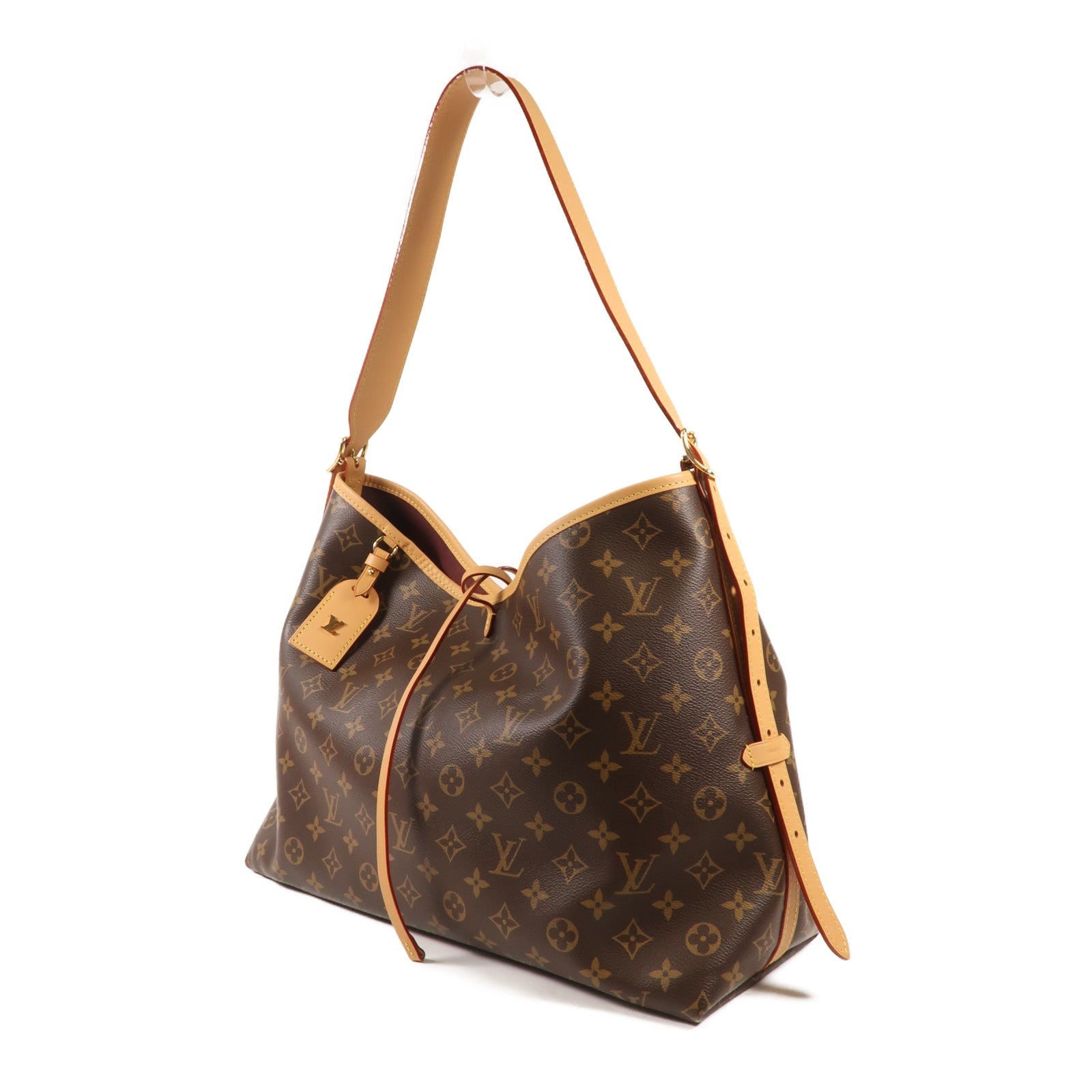 LOUIS VUITTON Monogram Carry All MM金扣肩背袋