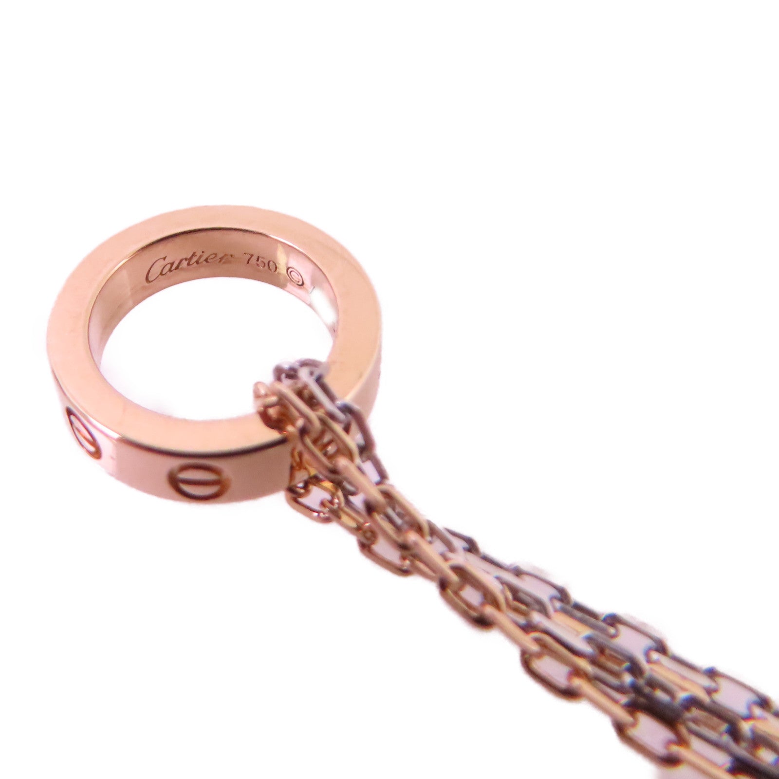 CARTIER 18K玫瑰金/黃金/白金/鑽石Love Diamond Nacklace項鏈