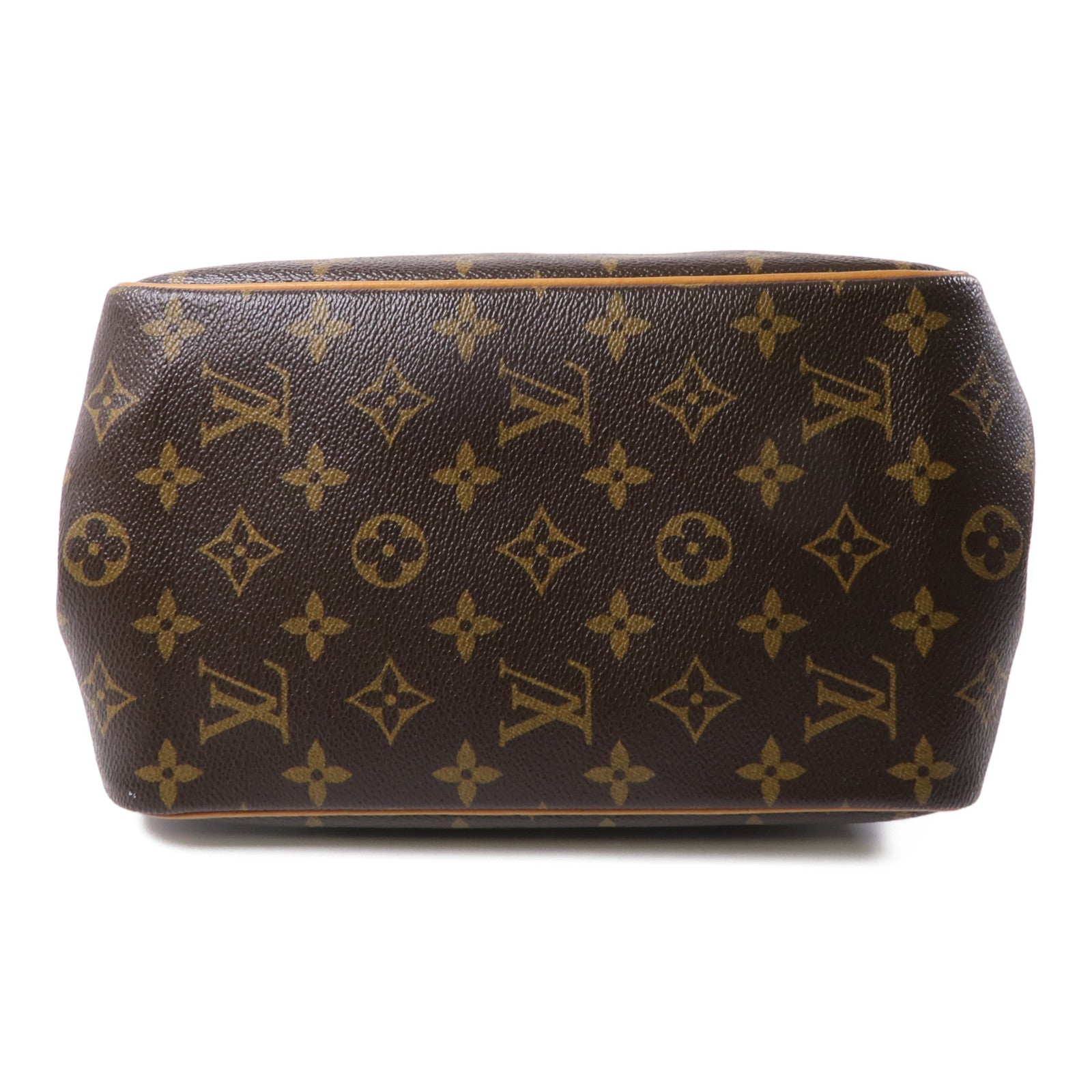 LOUIS VUITTON Monogram Batignolles金扣手挽袋棕色