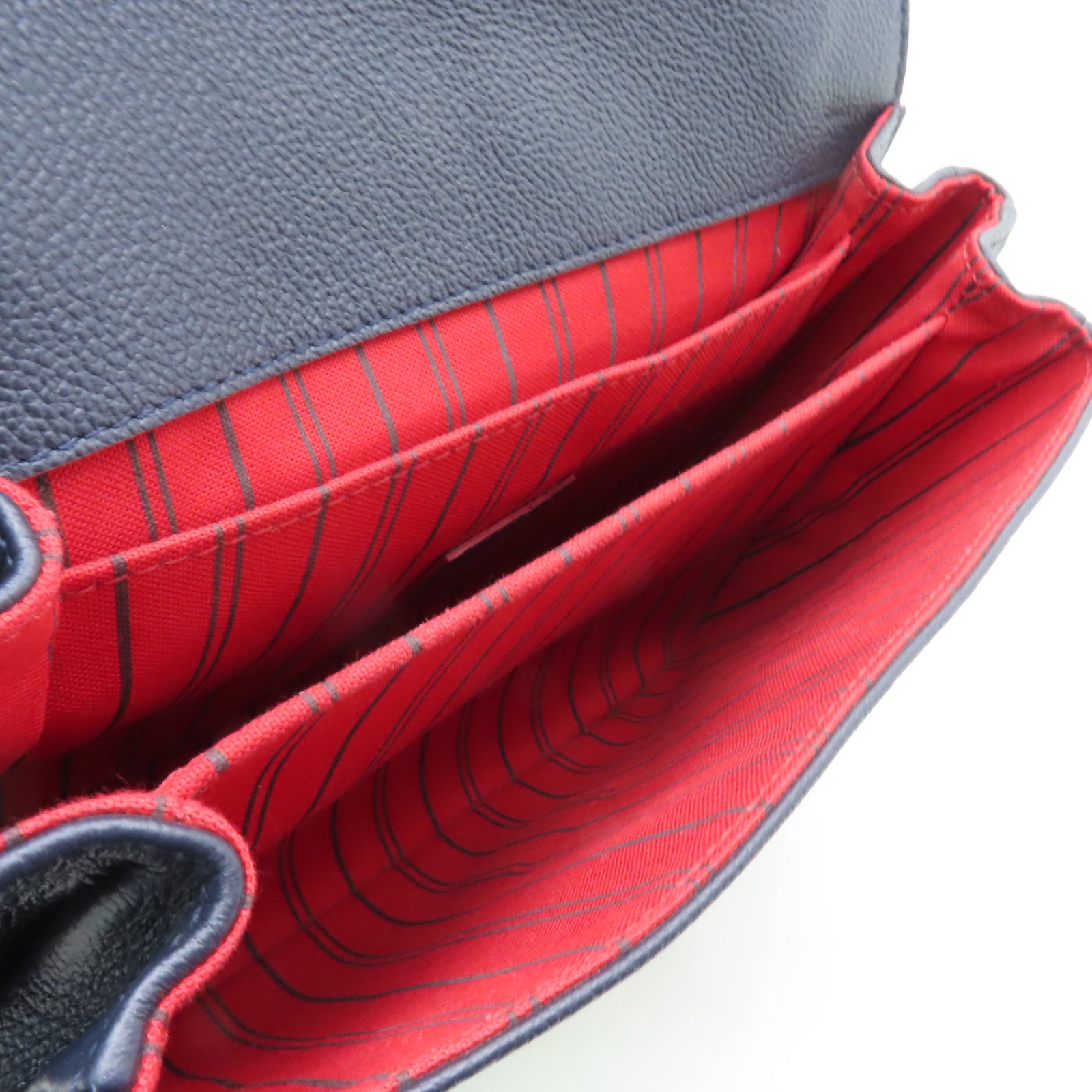LOUIS VUITTON 【激減優惠】Monogram Empreinte Pochette Metis金扣手挽肩背兩用袋深藍色
