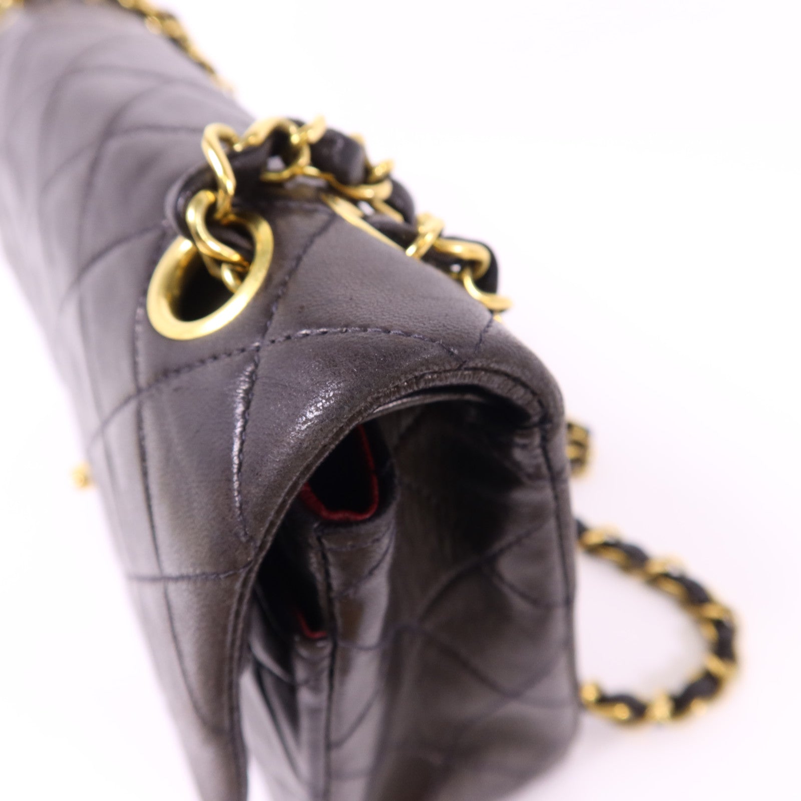 CHANEL 羊皮皮革Classic 23金扣鏈帶肩背袋