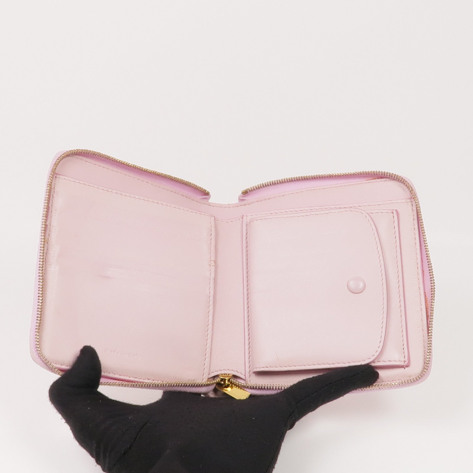 CELINE 牛皮皮革Wallet金扣錢包