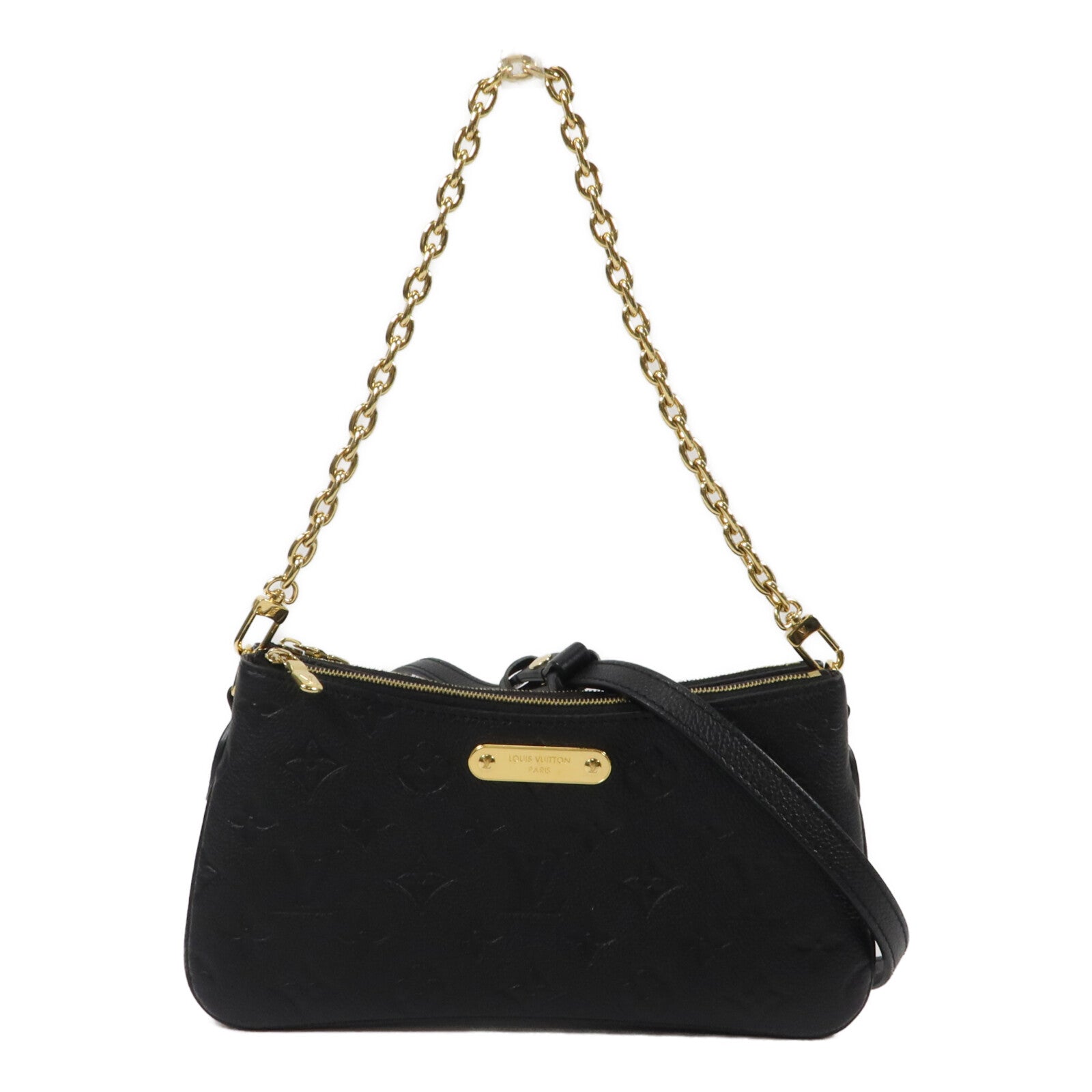 LOUIS VUITTON Monogram Empreinte Liv Pochette鏈帶手挽肩背兩用袋