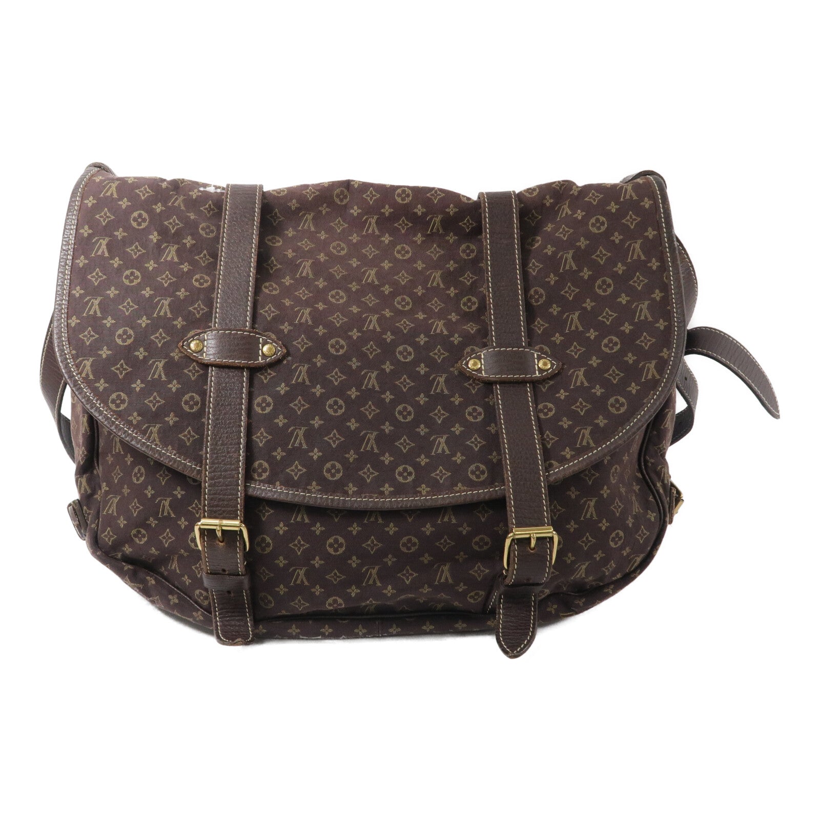 LOUIS VUITTON Monogram Mini Lin Saumur XL肩背袋