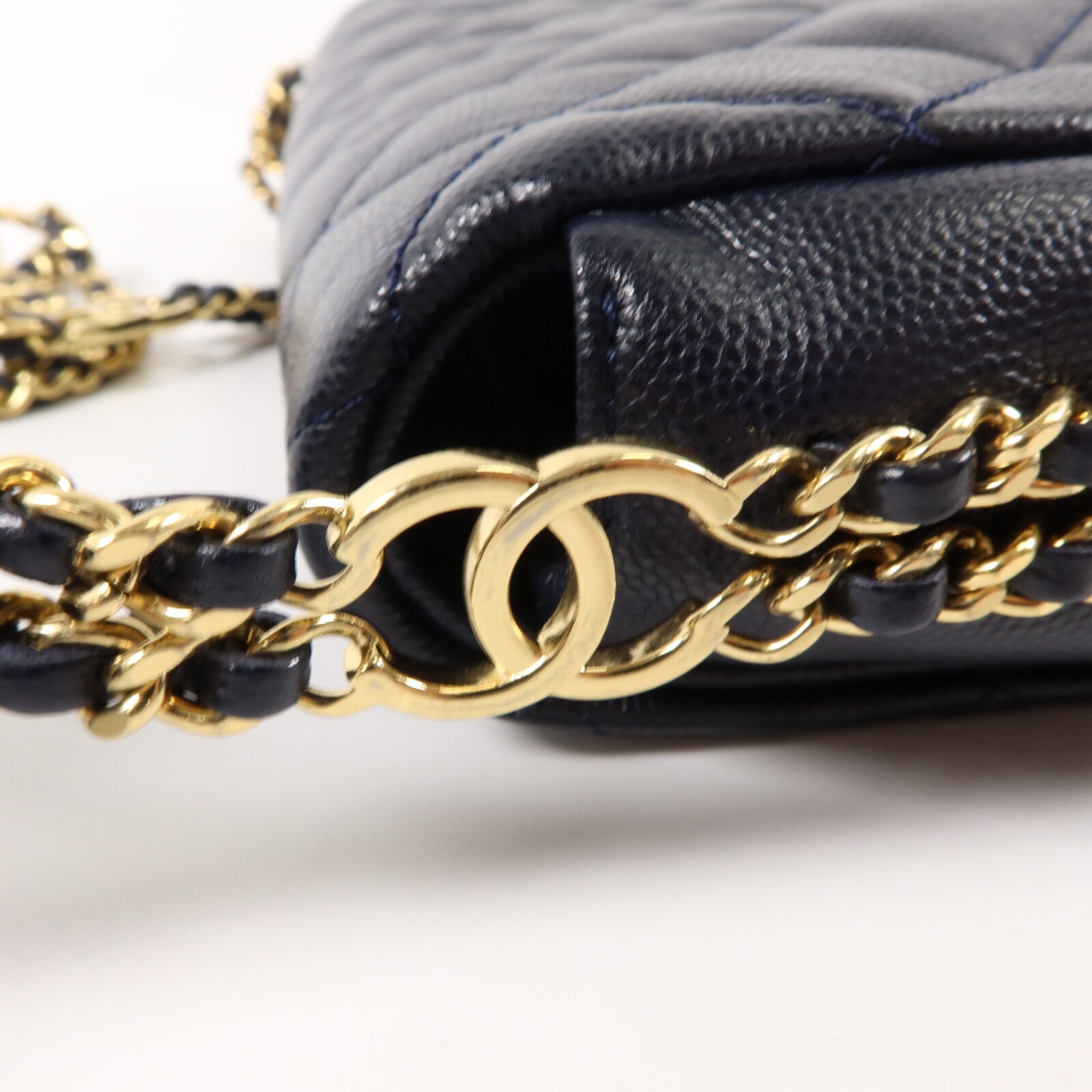 CHANEL 牛皮皮革Chain Shoulder鏈帶肩背袋