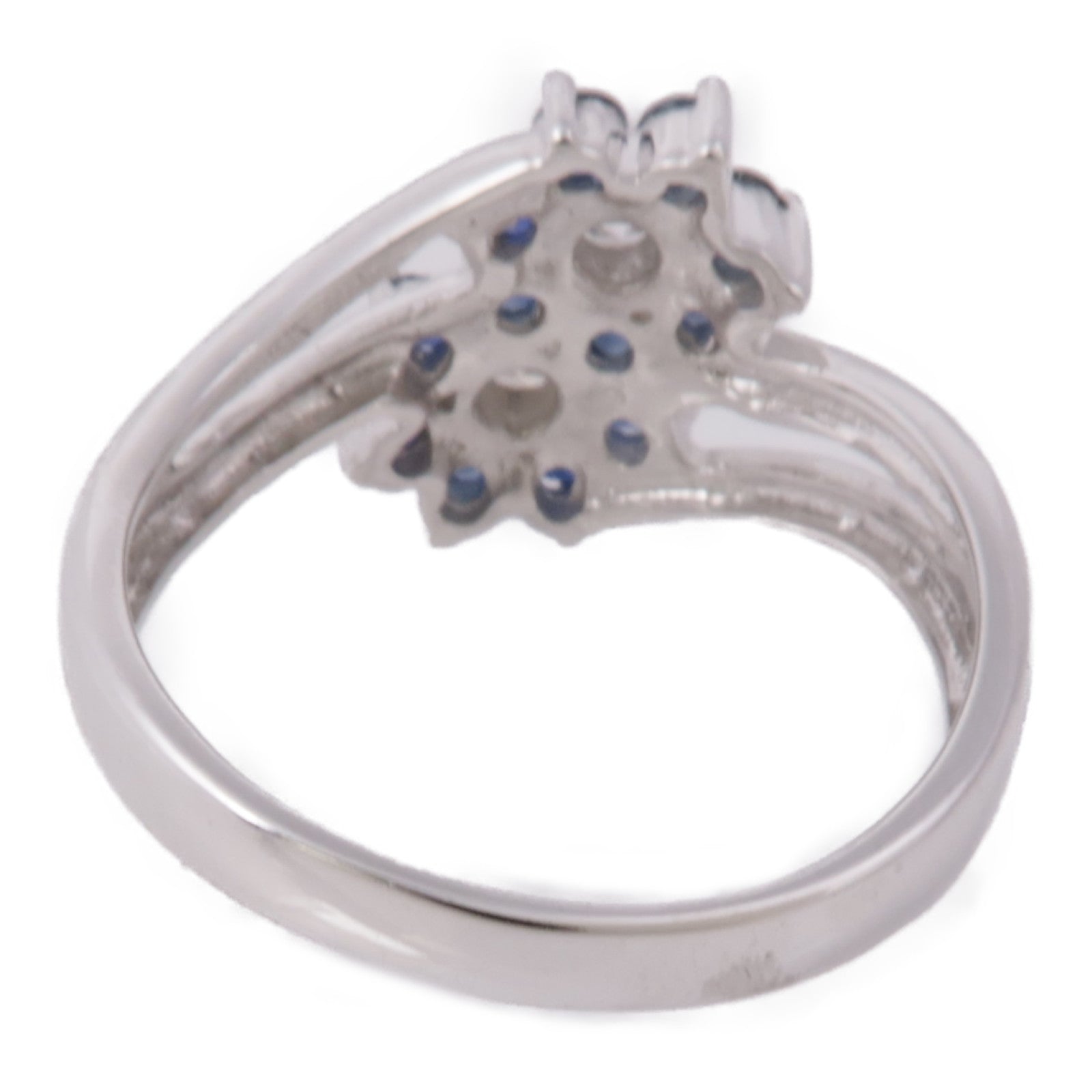 JEWELRY 【激減優惠】18K白金Sapphire/Diamond Ring藍寶石/鑽石戒指US#6.5