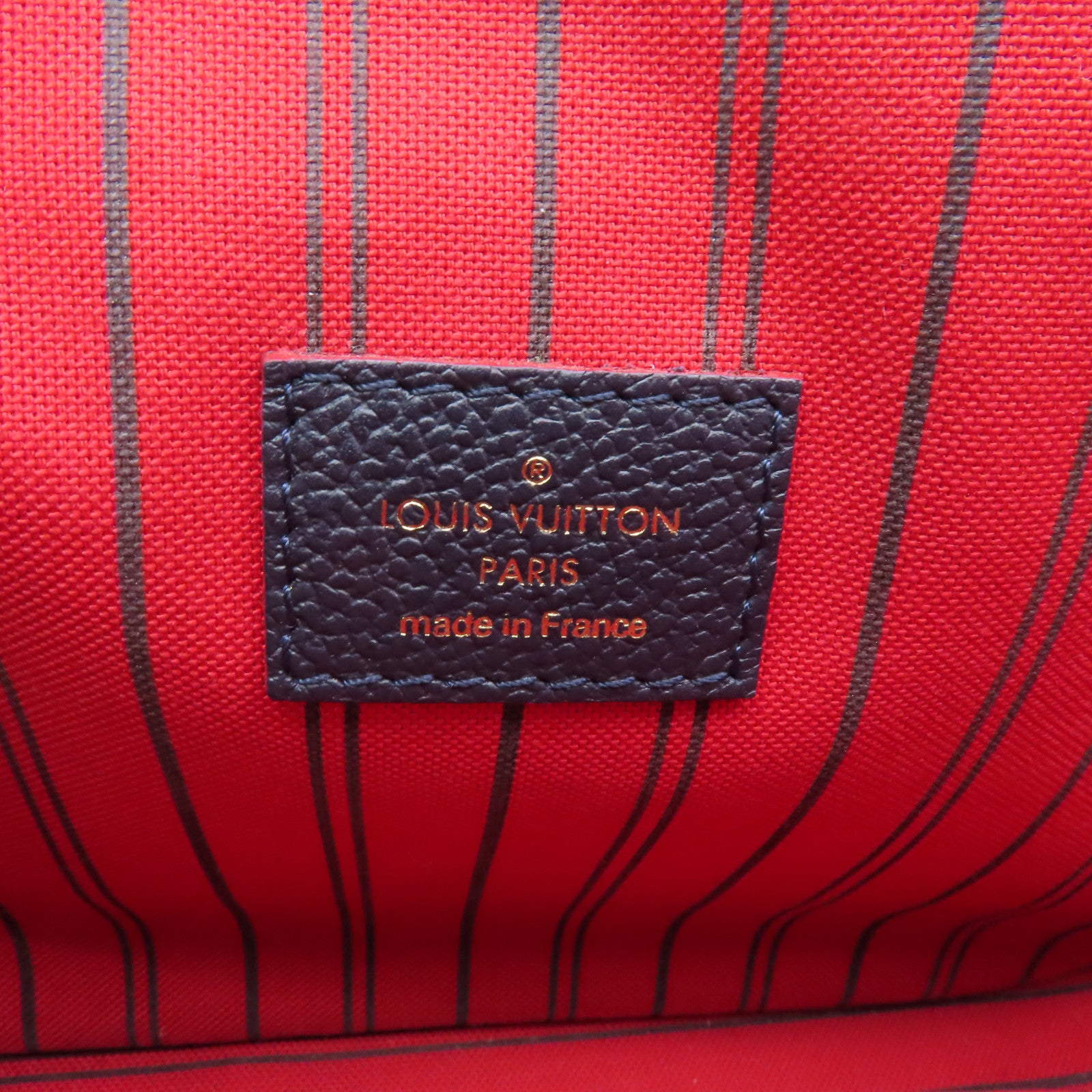 LOUIS VUITTON 【激減優惠】Monogram Empreinte Pochette Metis金扣手挽肩背兩用袋深藍色