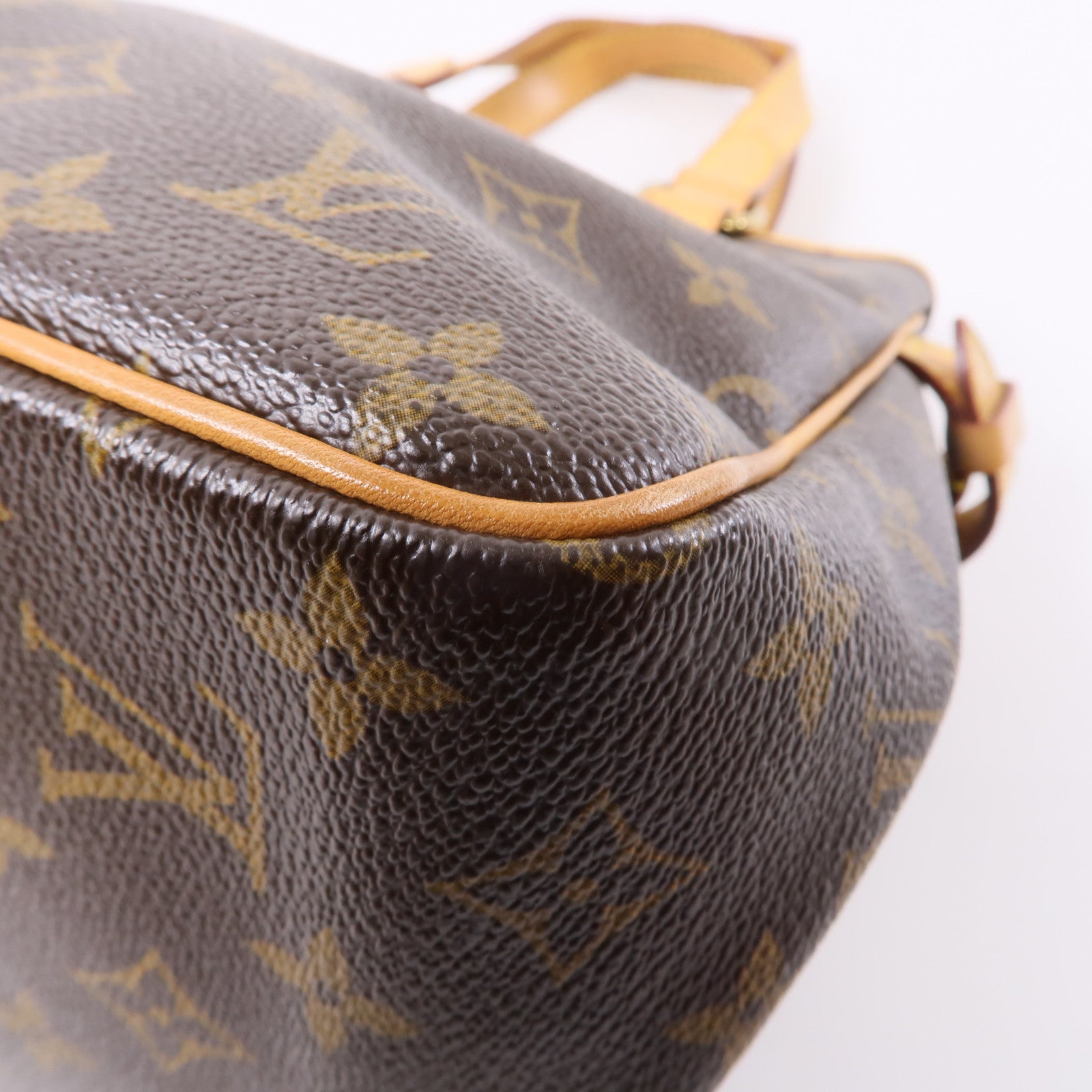 LOUIS VUITTON Monogram Batignolles金扣手挽袋棕色