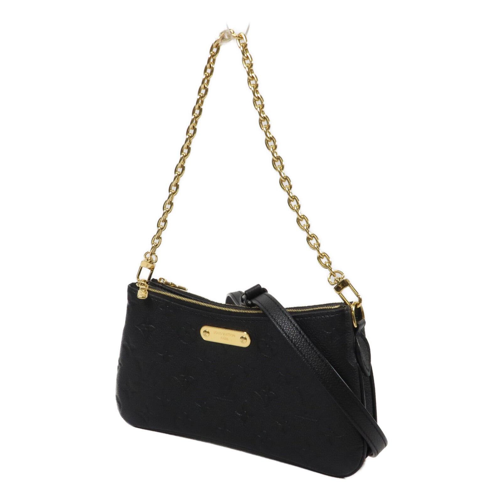 LOUIS VUITTON Monogram Empreinte Liv Pochette鏈帶手挽肩背兩用袋