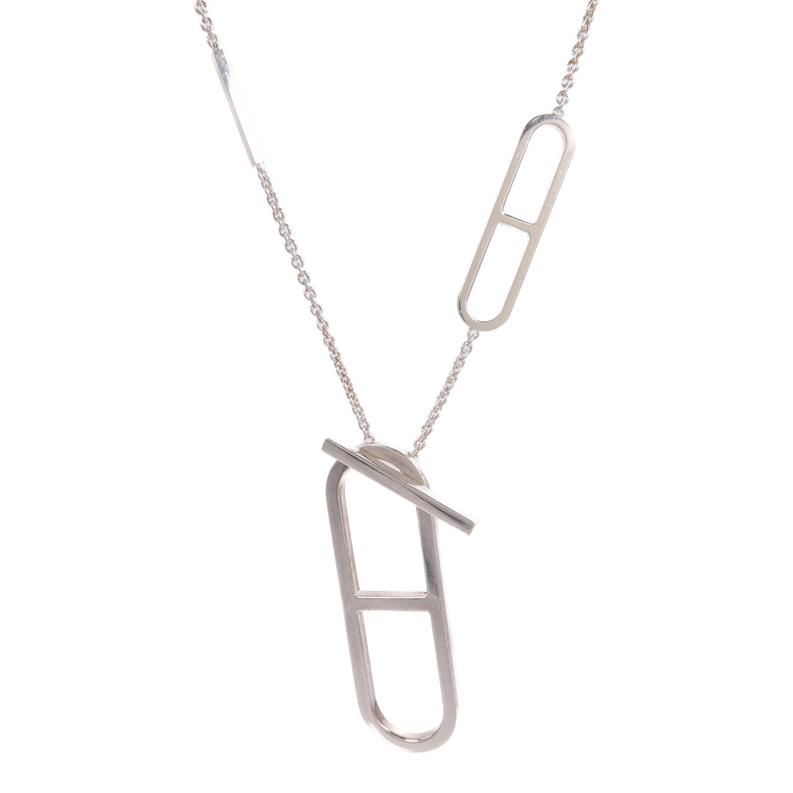 HERMES 925純銀Ever Chaine d'Ancre Long Necklace項鍊