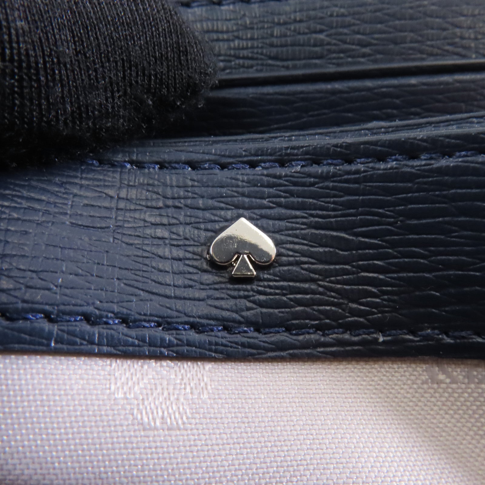 Kate Spade (PRICE DOWN) GHW Zipped Long Wallet Coated Canvas Blue