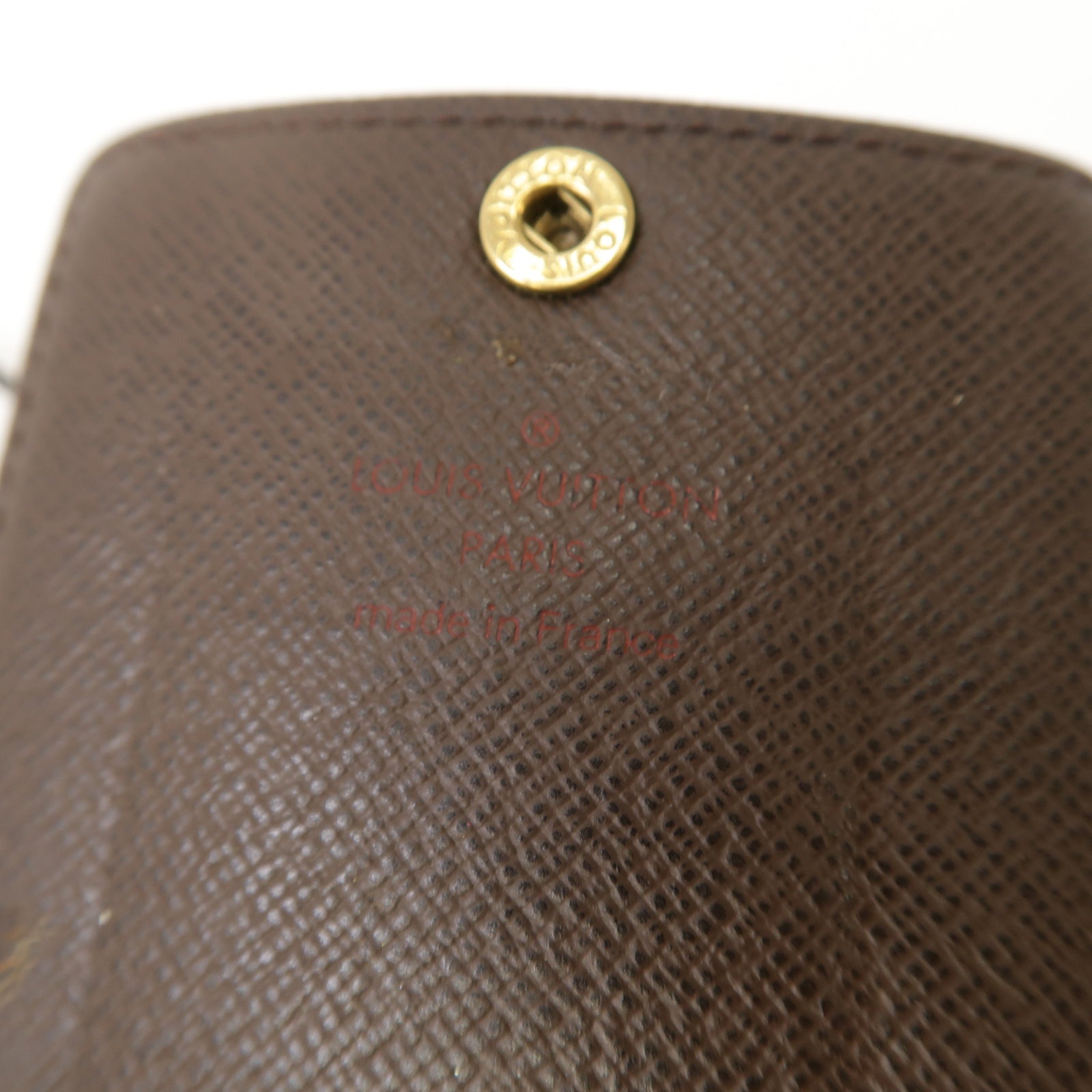 LOUIS VUITTON Damier Porte Cartes ID Bandouliere Case金扣卡片套Ebene