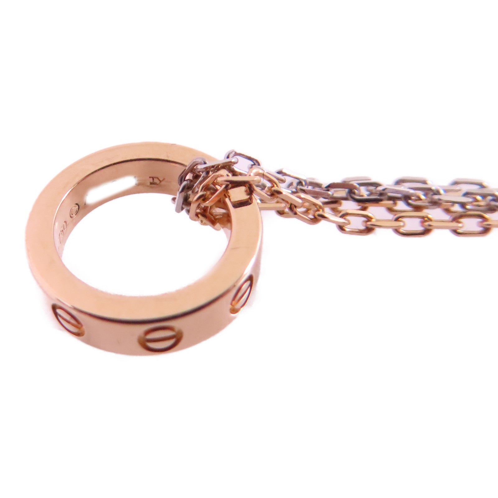 CARTIER 18K玫瑰金/黃金/白金/鑽石Love Diamond Nacklace項鏈