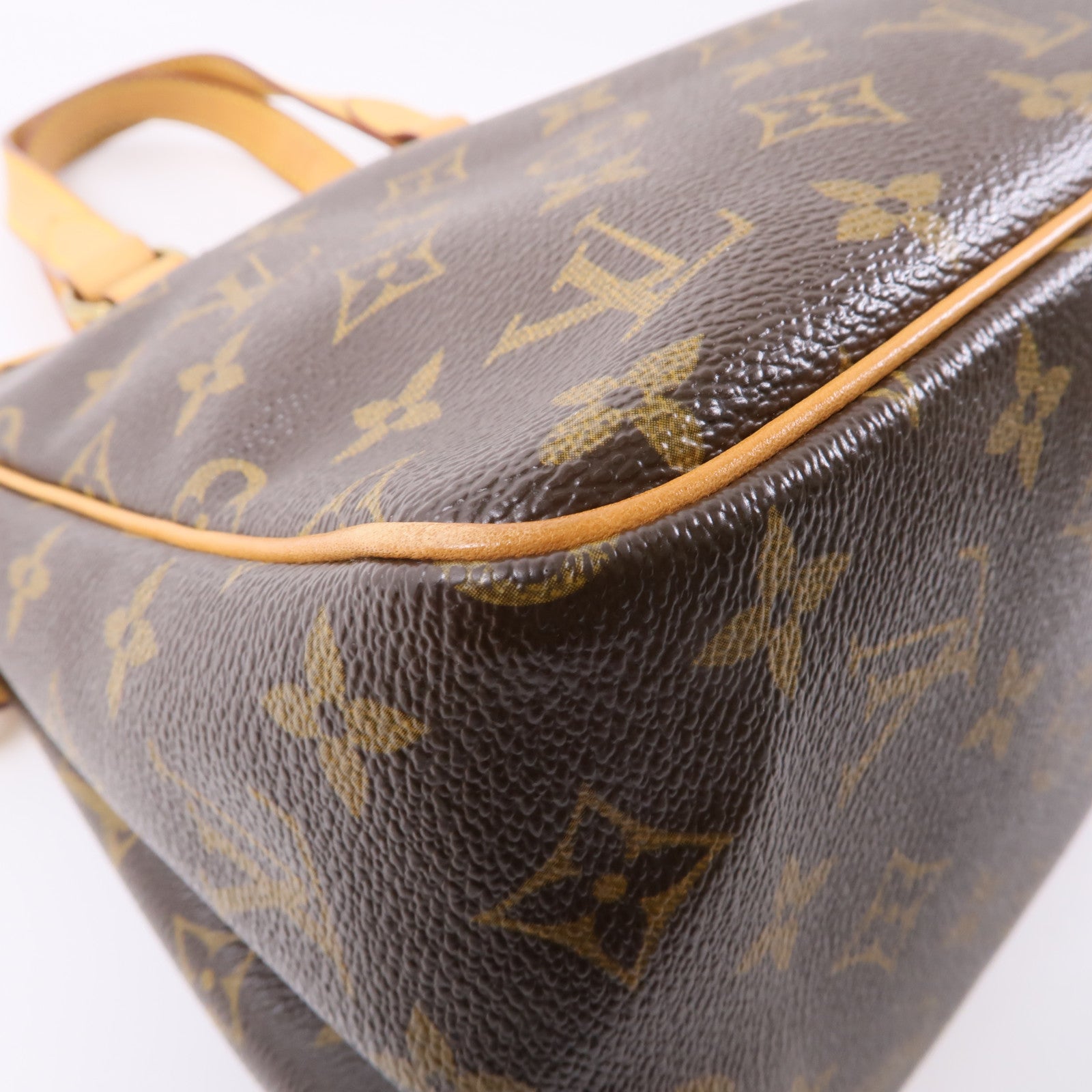 LOUIS VUITTON Monogram Batignolles金扣手挽袋棕色
