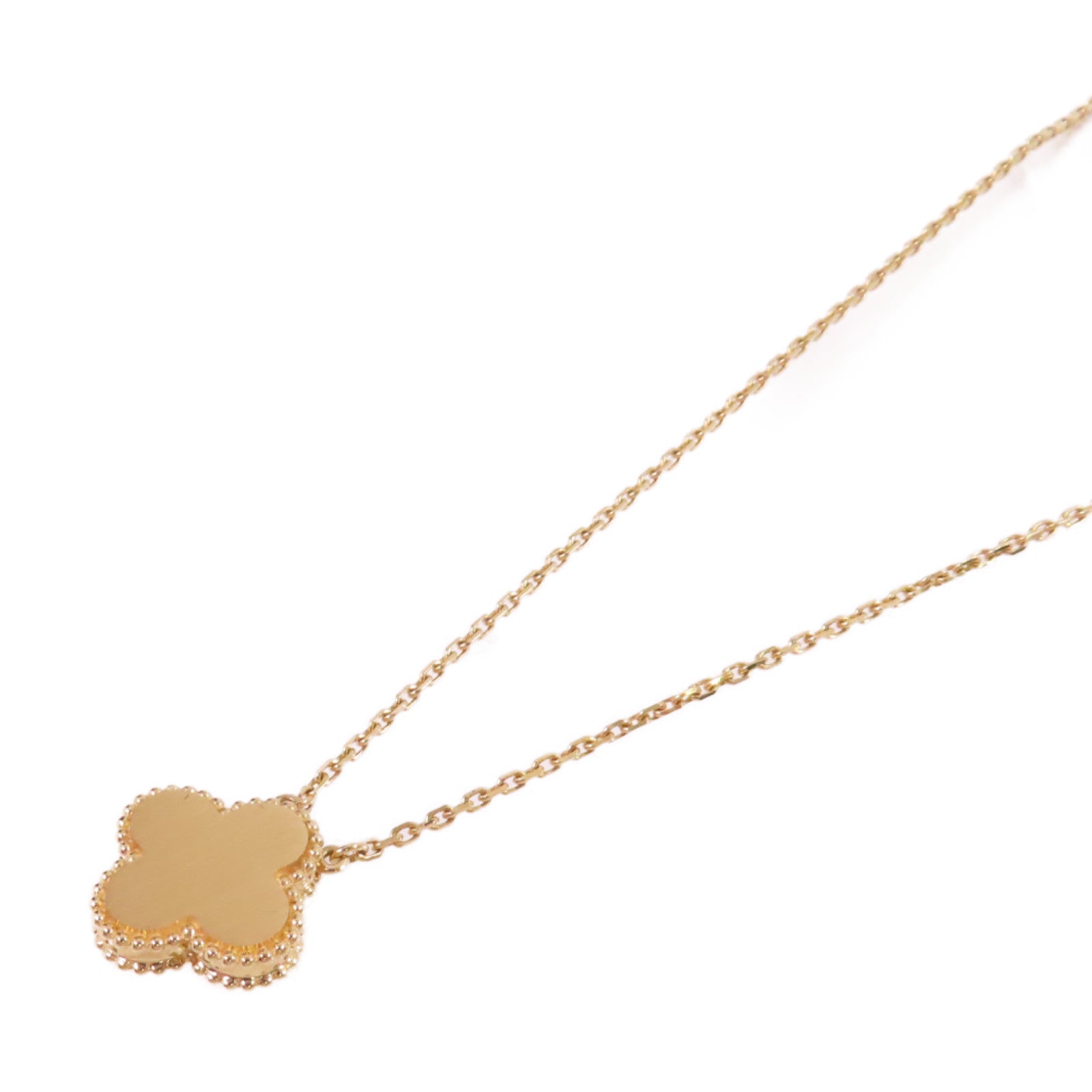 Van Cleef & Arpels 18K玫瑰金/珍珠母/鑽石Vintage Alhambra Necklace項鍊