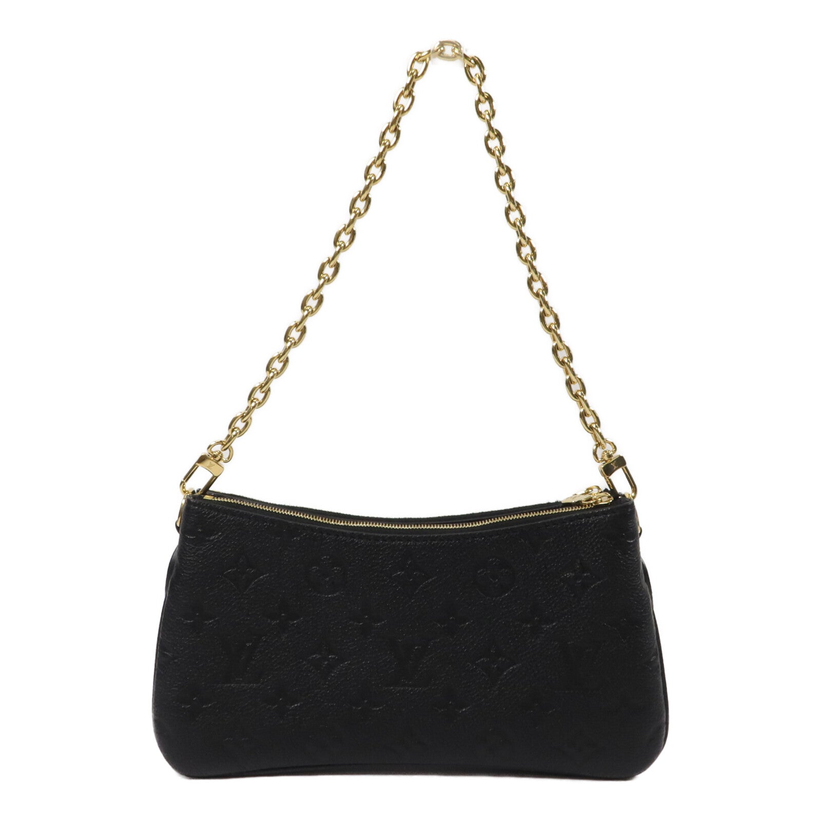 LOUIS VUITTON Monogram Empreinte Liv Pochette鏈帶手挽肩背兩用袋