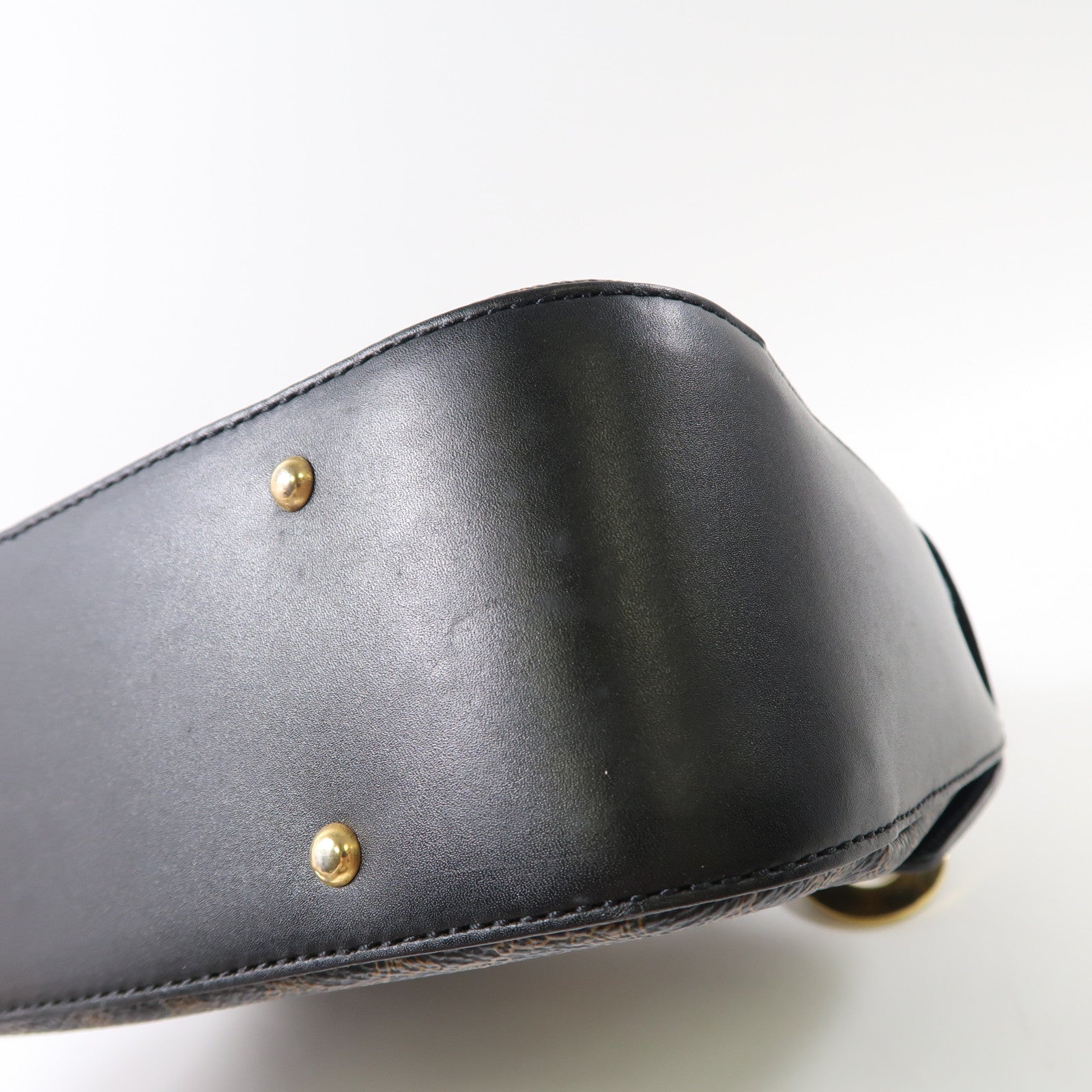 CELINE 牛皮皮革Vintage 2 Way Bag金扣手挽肩背兩用袋黑色/啡色