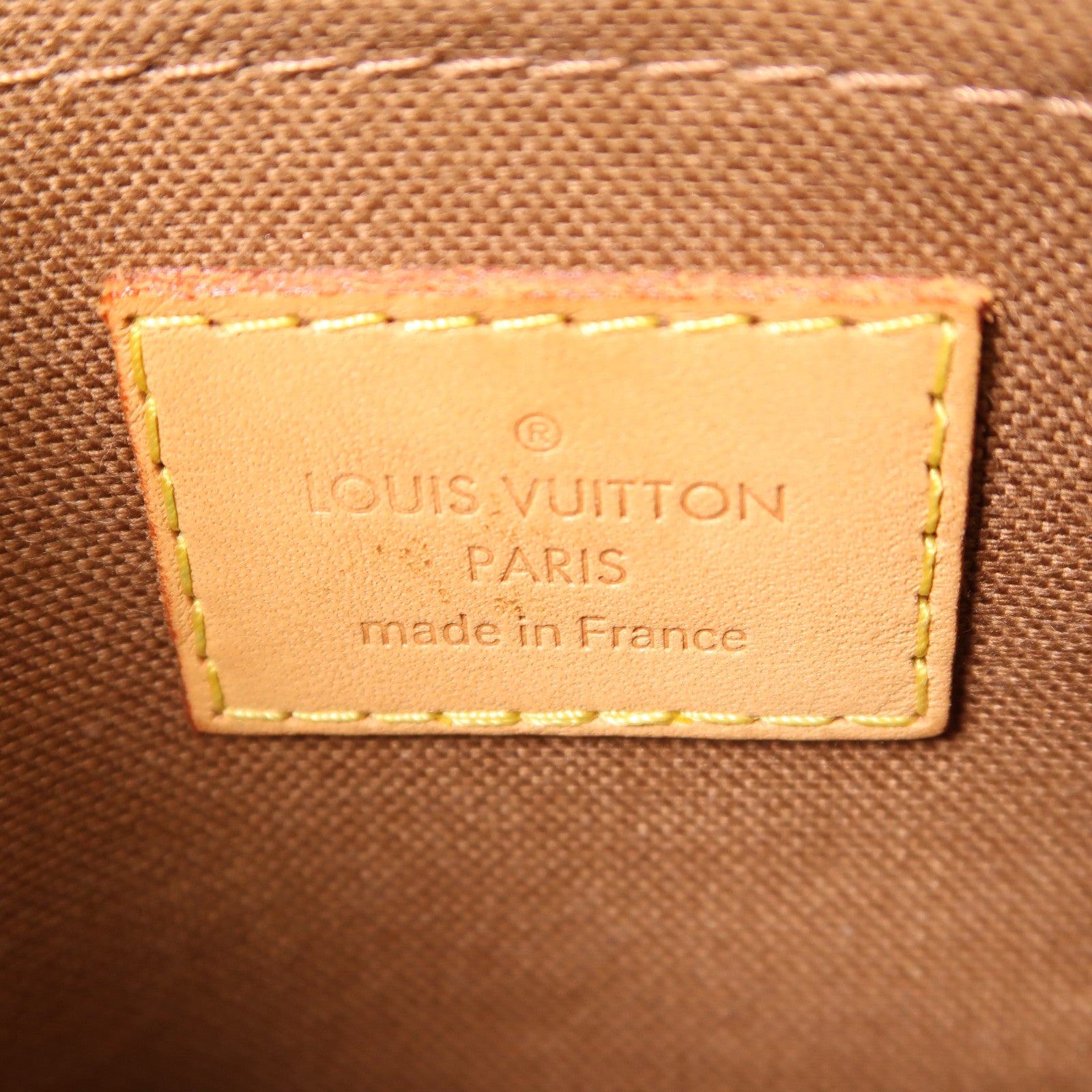 LOUIS VUITTON Monogram Multi Pochette Accessoires金扣肩背袋棕色