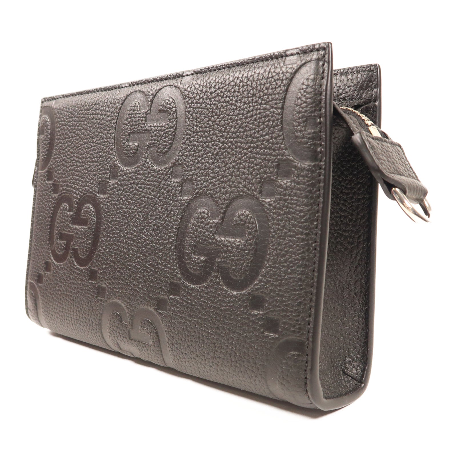 GUCCI 【激減優惠】牛皮皮革GG Jumbo Small Bag銀扣肩背袋