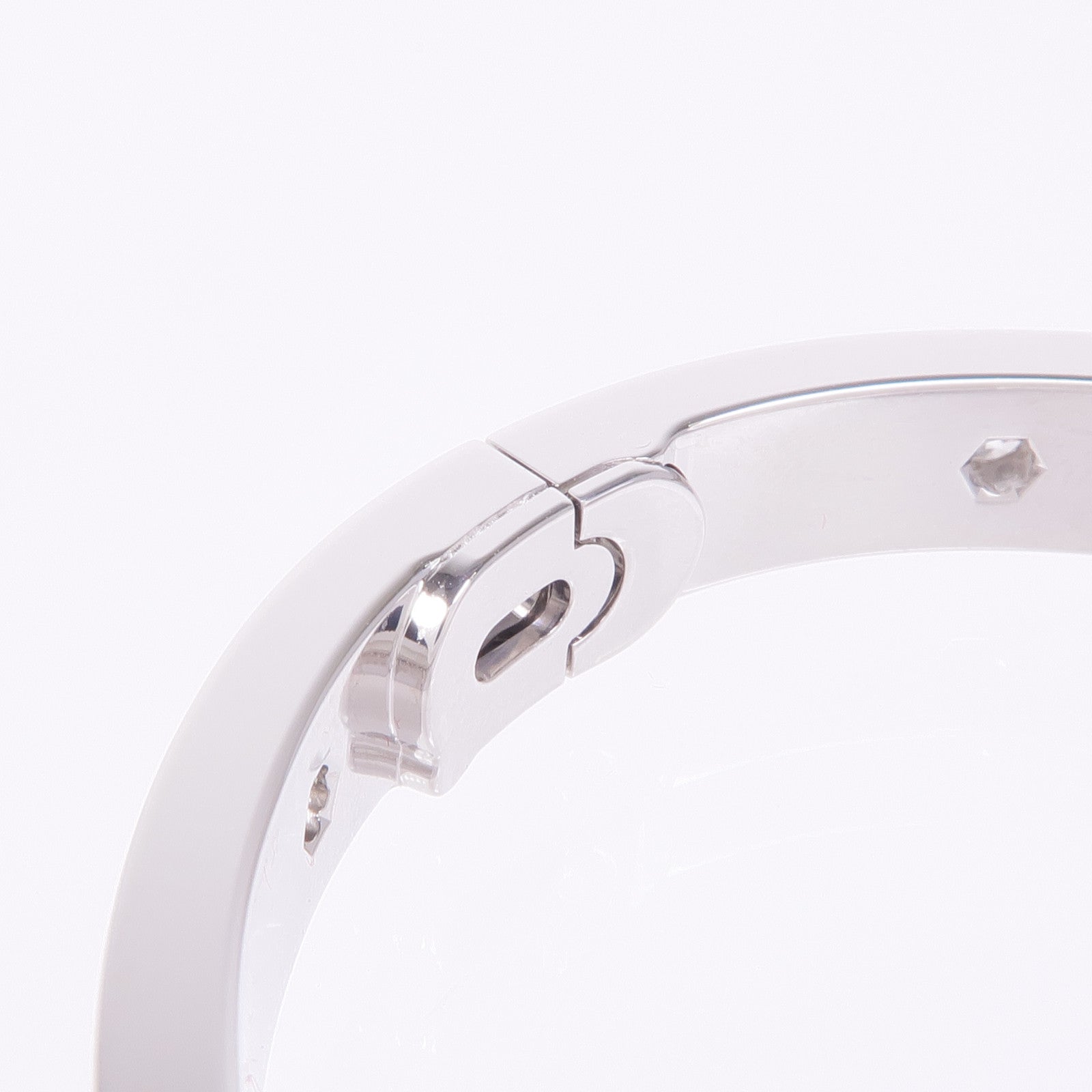 CARTIER 18K白金Love Blaceret Full Diamond Bracelet鑽石手鐲Cartier#17