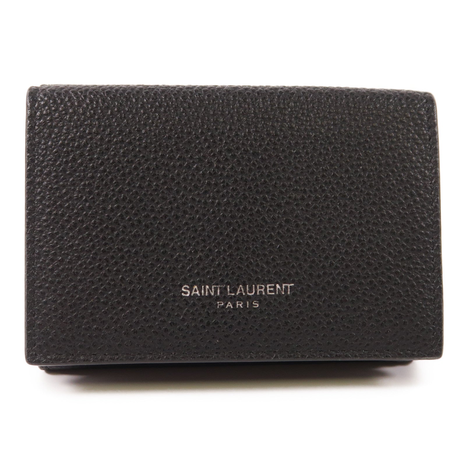 SAINT LAURENT 牛皮皮革Wallet銀扣錢包