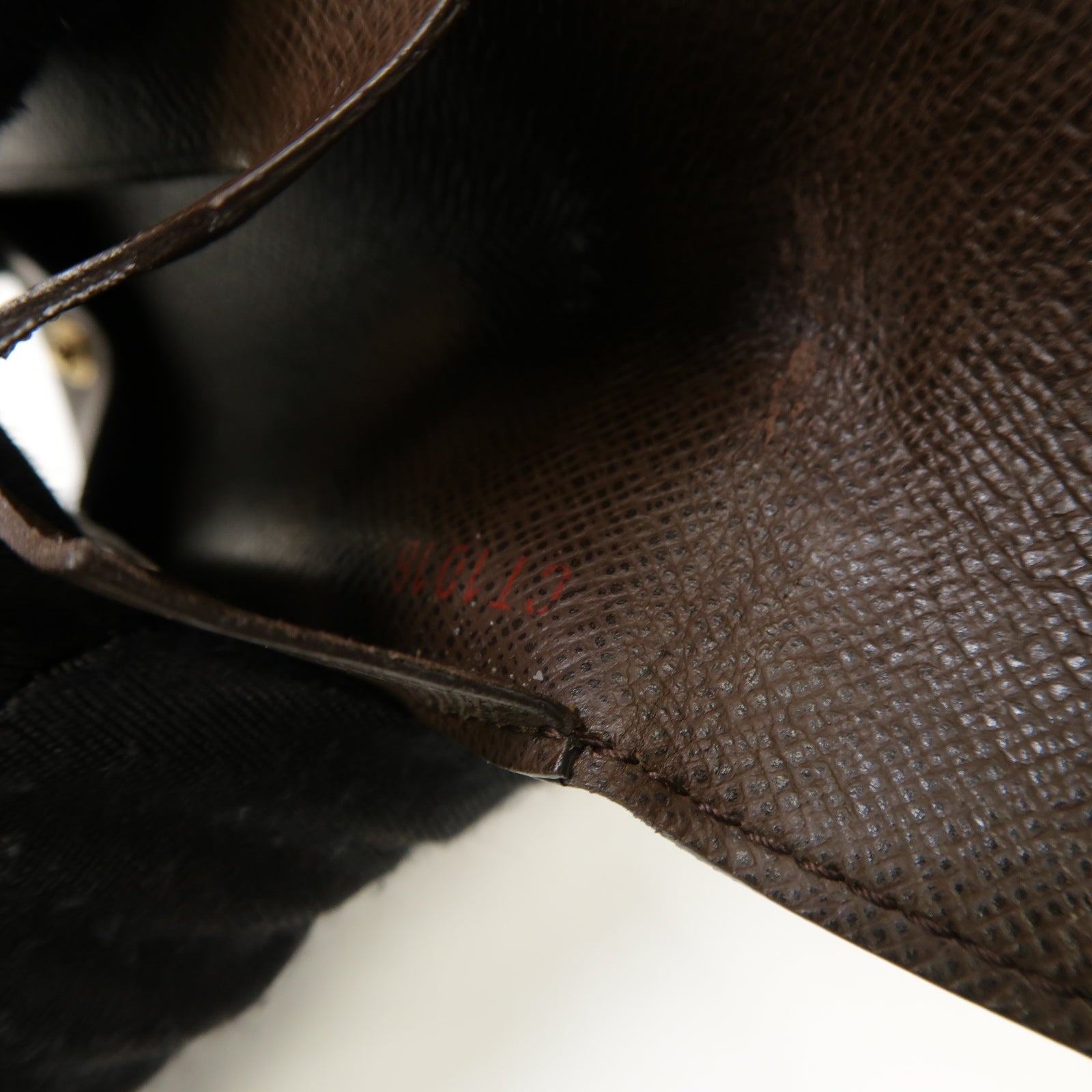 LOUIS VUITTON Damier Porte Cartes ID Bandouliere Case金扣卡片套Ebene