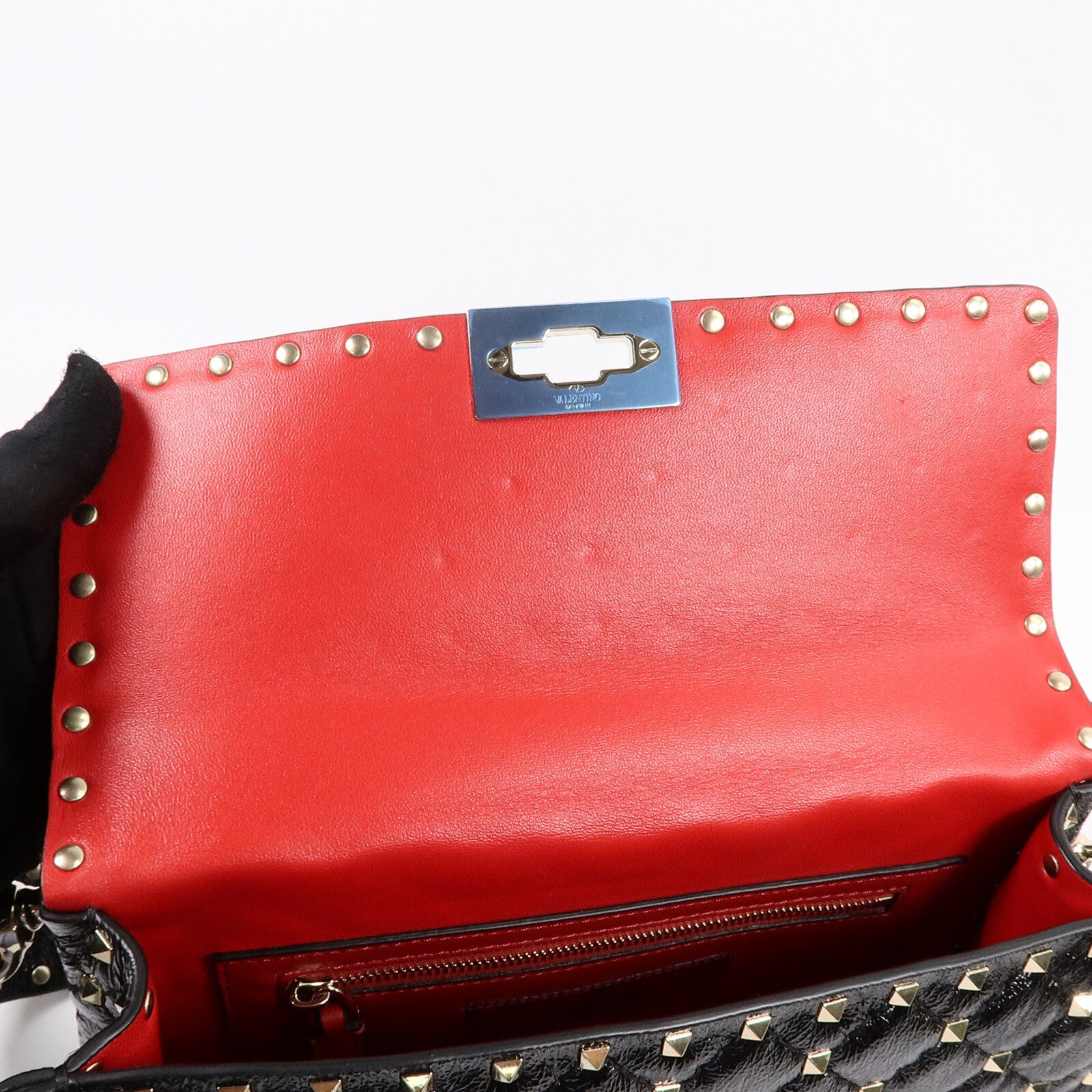 Valentino 牛皮皮革Garavani Rockstud Spike手挽肩背兩用袋