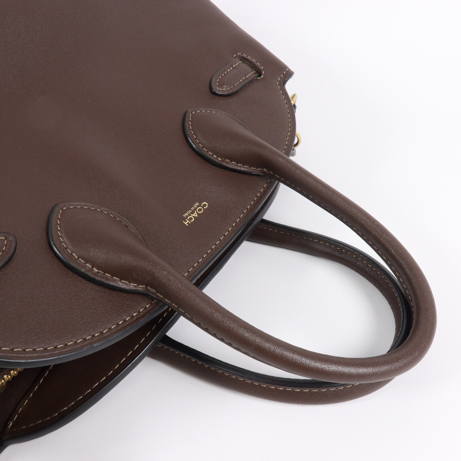 COACH 牛皮皮革2 Way Shoulder手挽肩背兩用袋