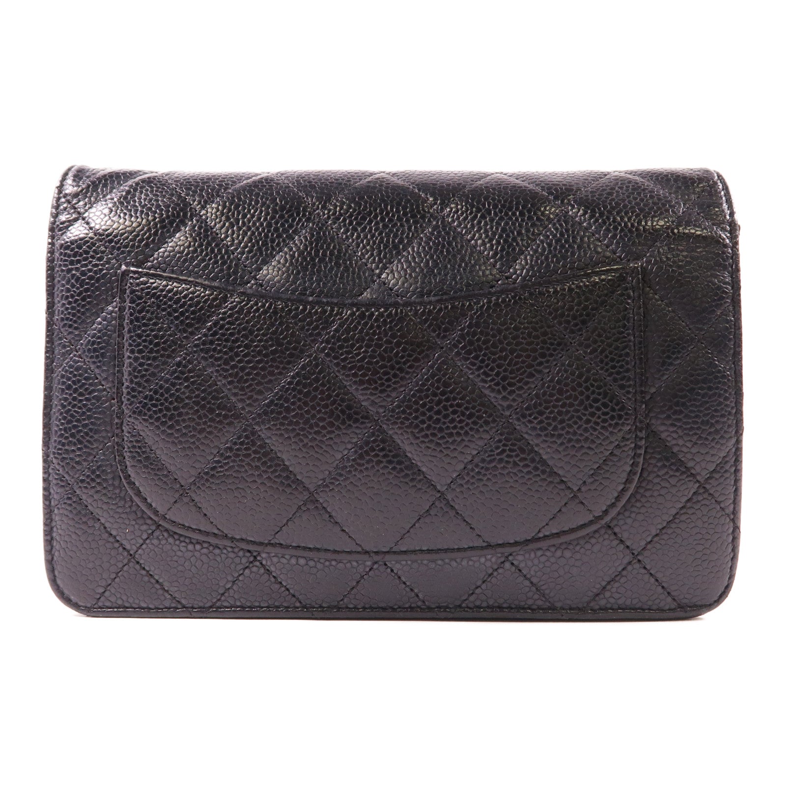 CHANEL 牛皮皮革WOC Wallet On Chain Shoulder Bag金扣鏈帶肩背袋