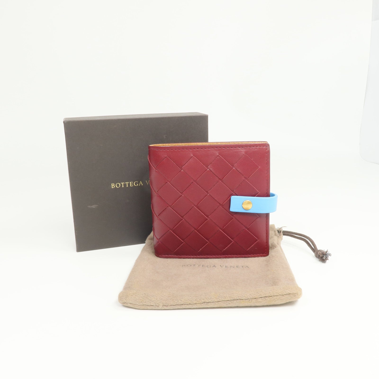 BOTTEGA VENETA 【激減優惠】織紋皮革Wallet金扣錢包