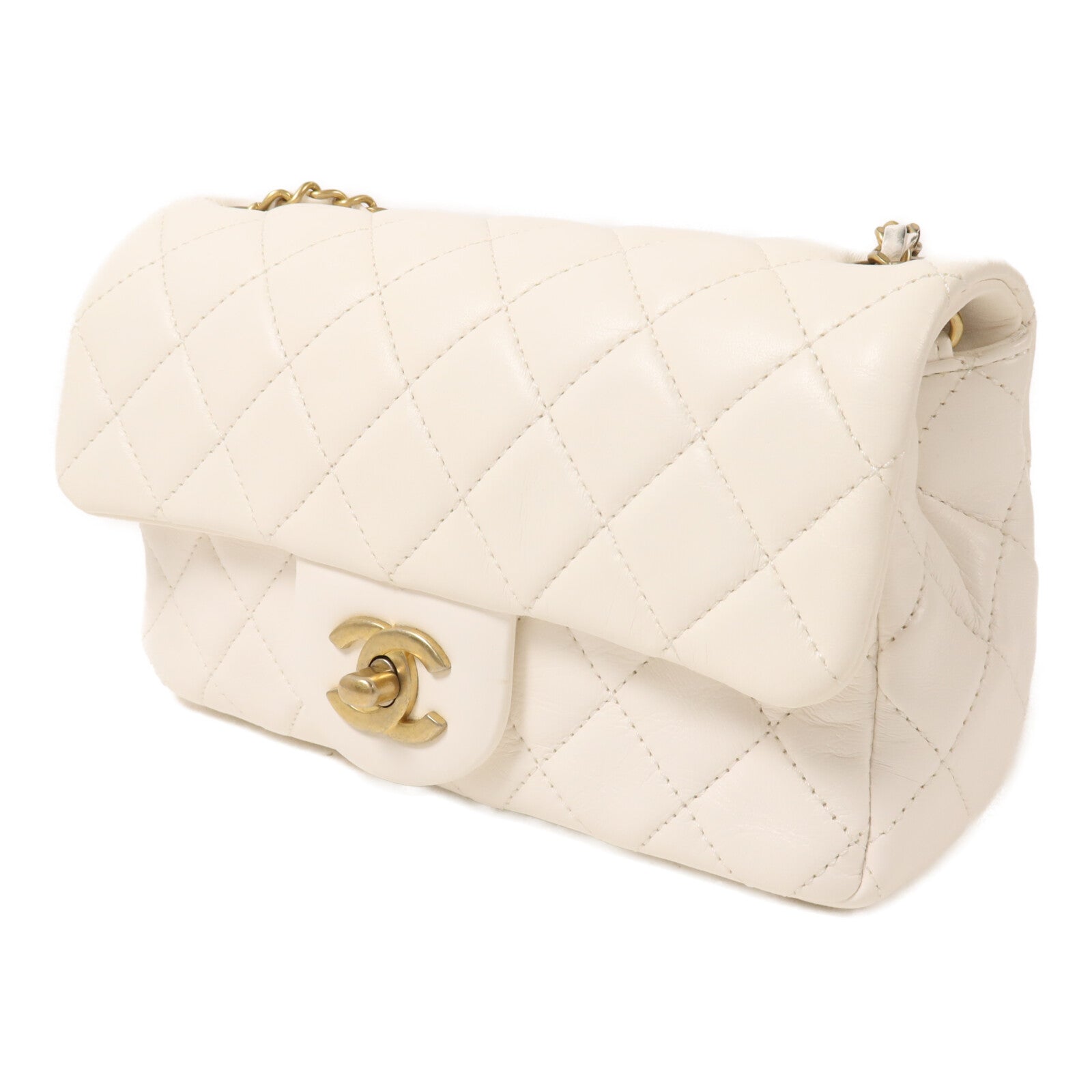 CHANEL 羊皮皮革Classic 20 Gold Ball鏈帶肩背袋