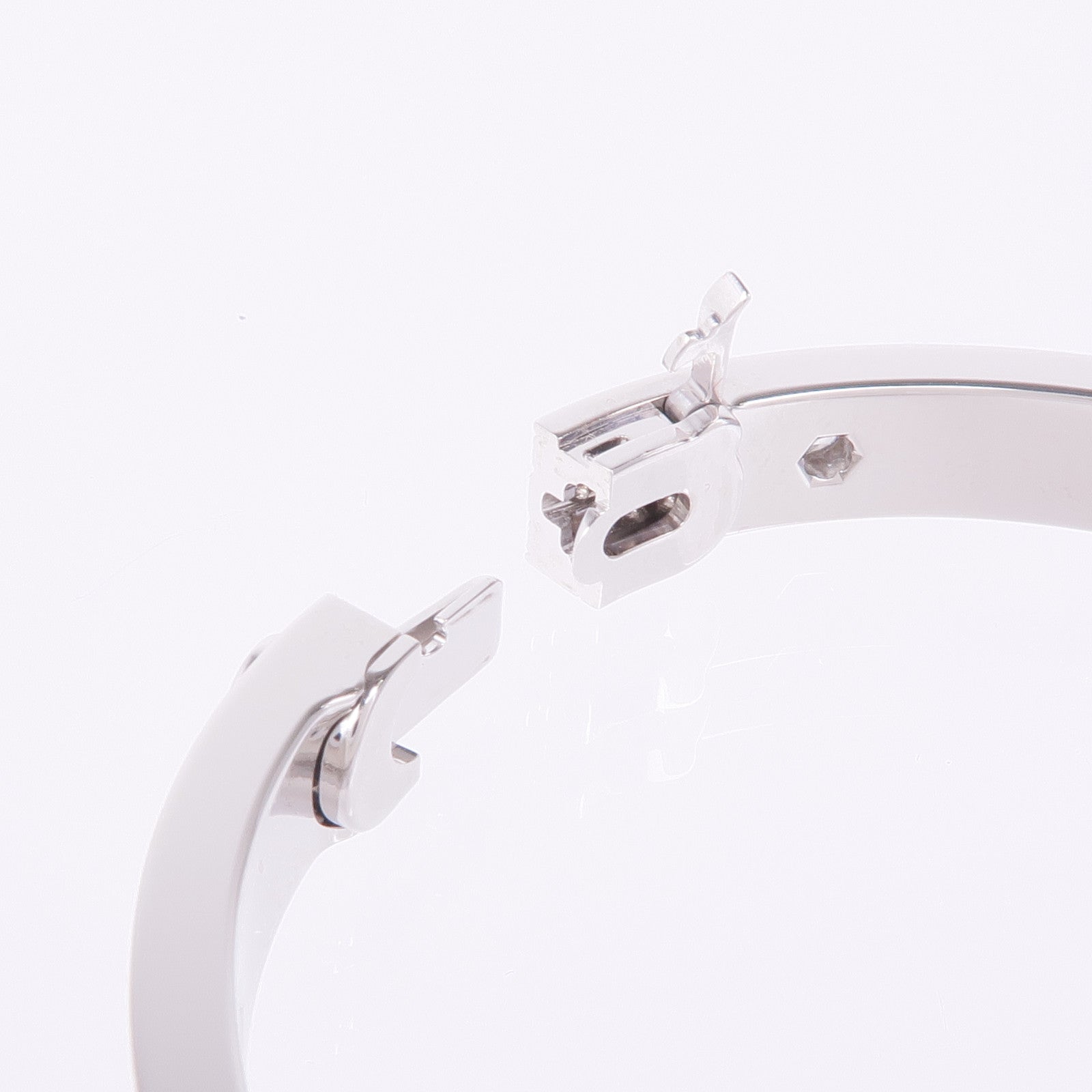 CARTIER 18K白金Love Blaceret Full Diamond Bracelet鑽石手鐲Cartier#17