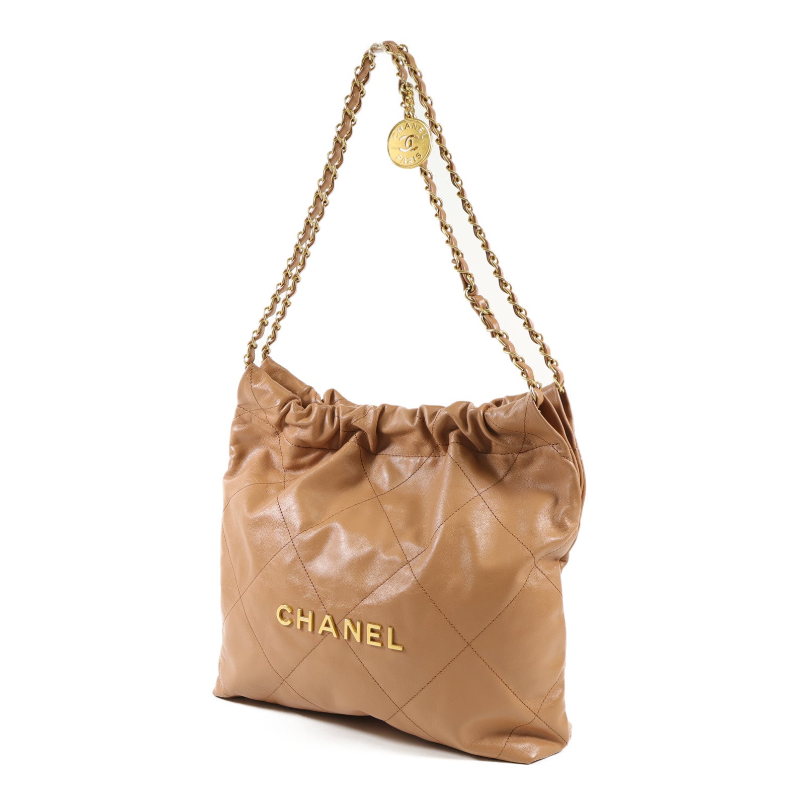 CHANEL 牛皮皮革Chanel 22 Small金扣鏈帶肩背袋
