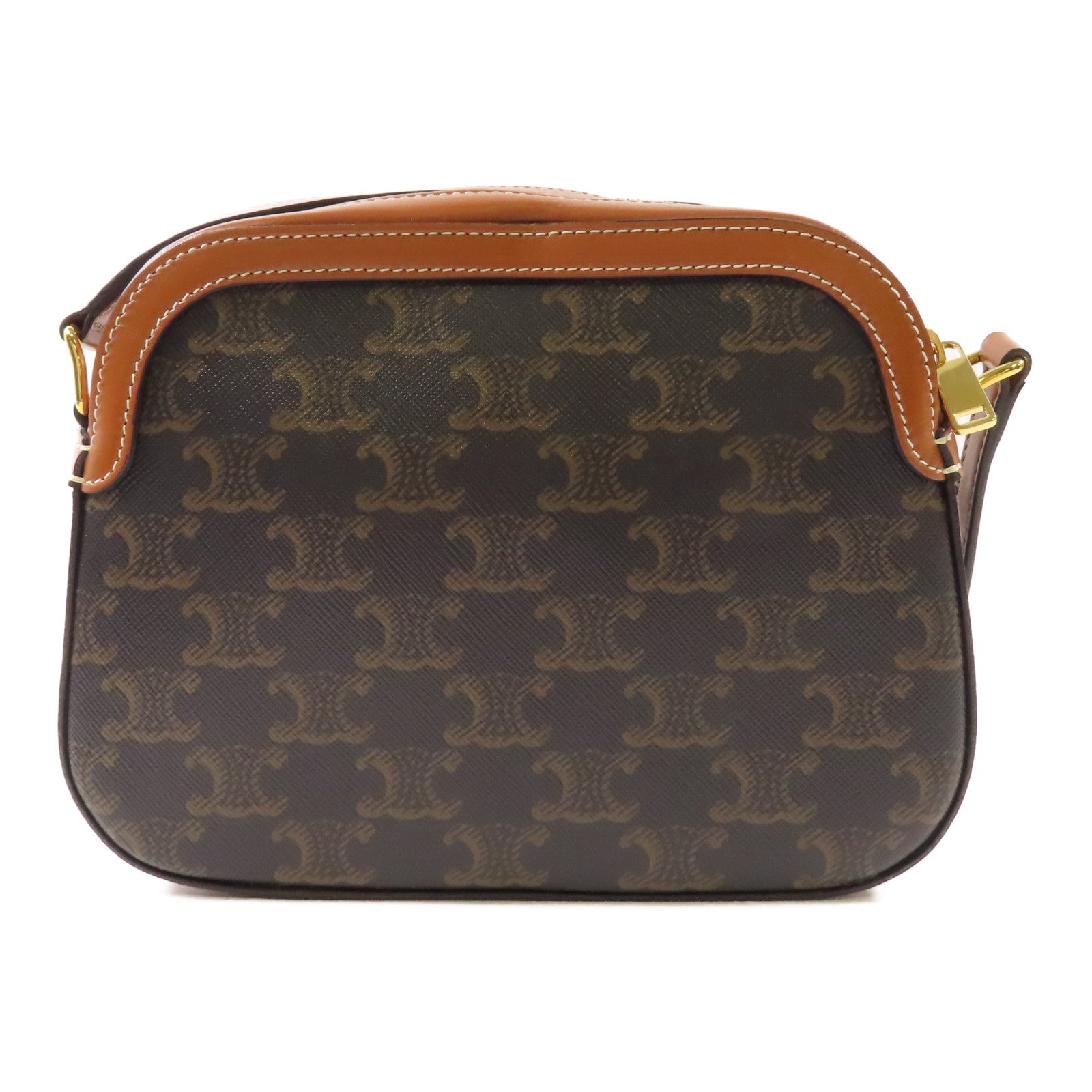 CELINE 塗層帆布Triomphe Camera Bag金扣肩背袋
