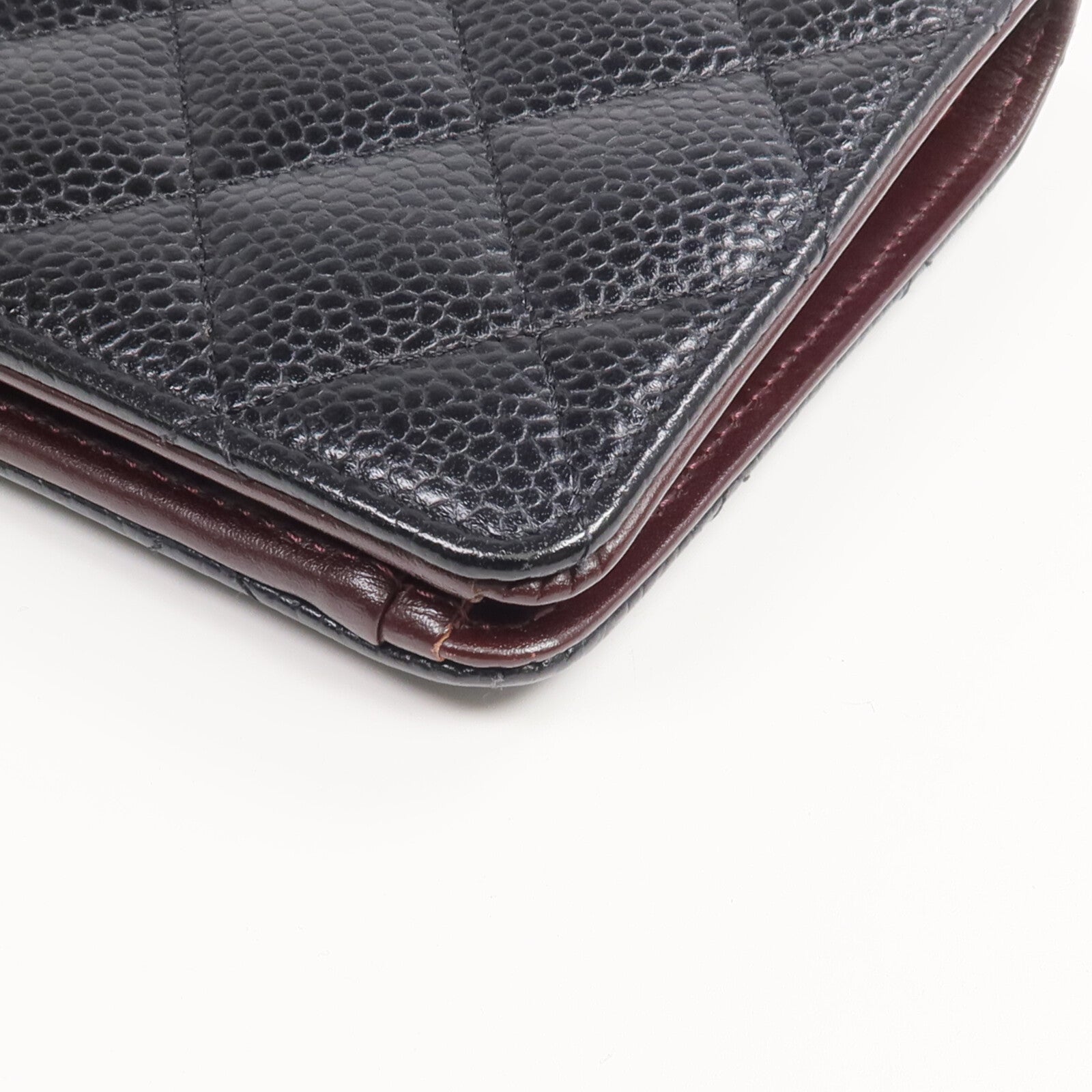 CHANEL 牛皮皮革Long Wallet金扣長錢包