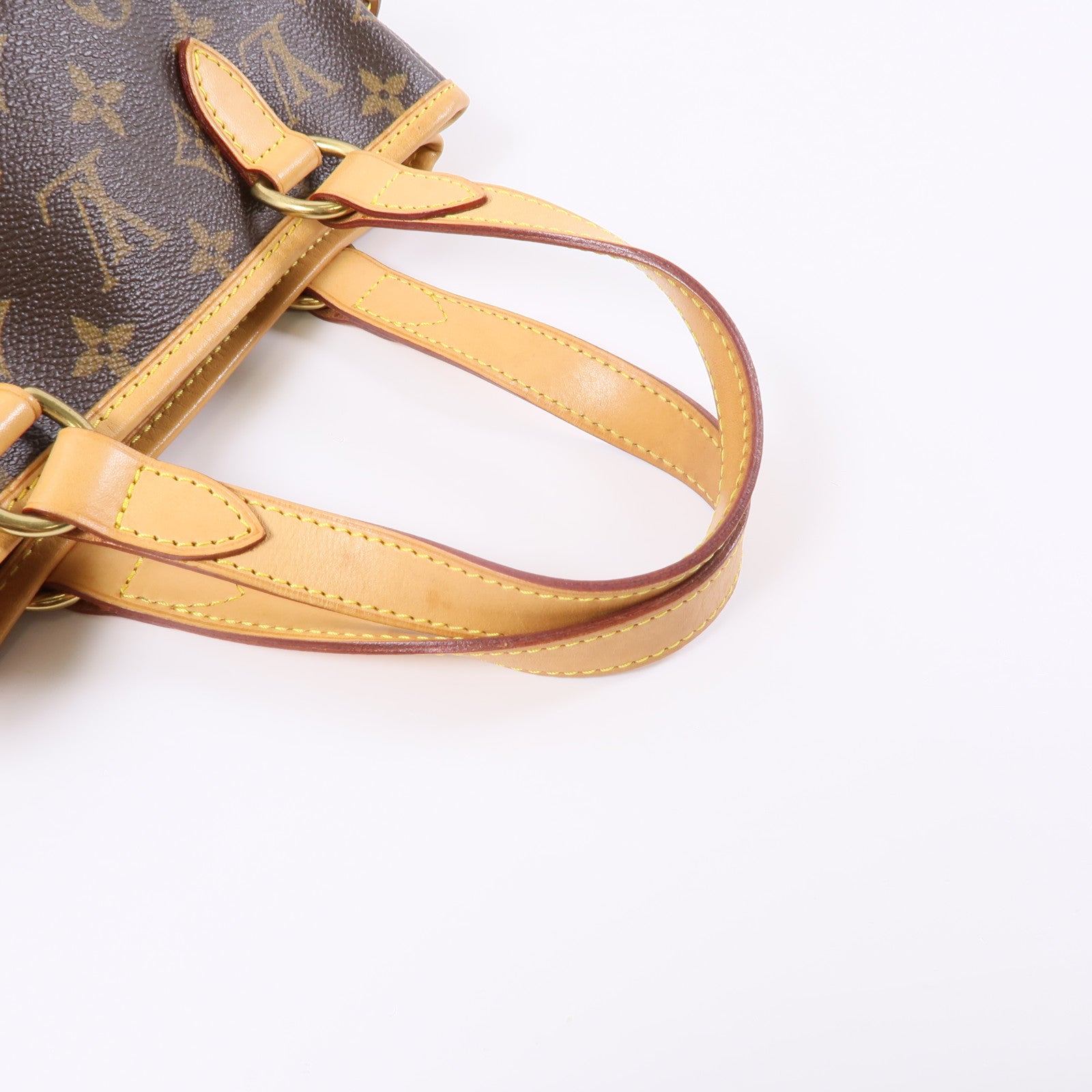 LOUIS VUITTON Monogram Batignolles金扣手挽袋棕色
